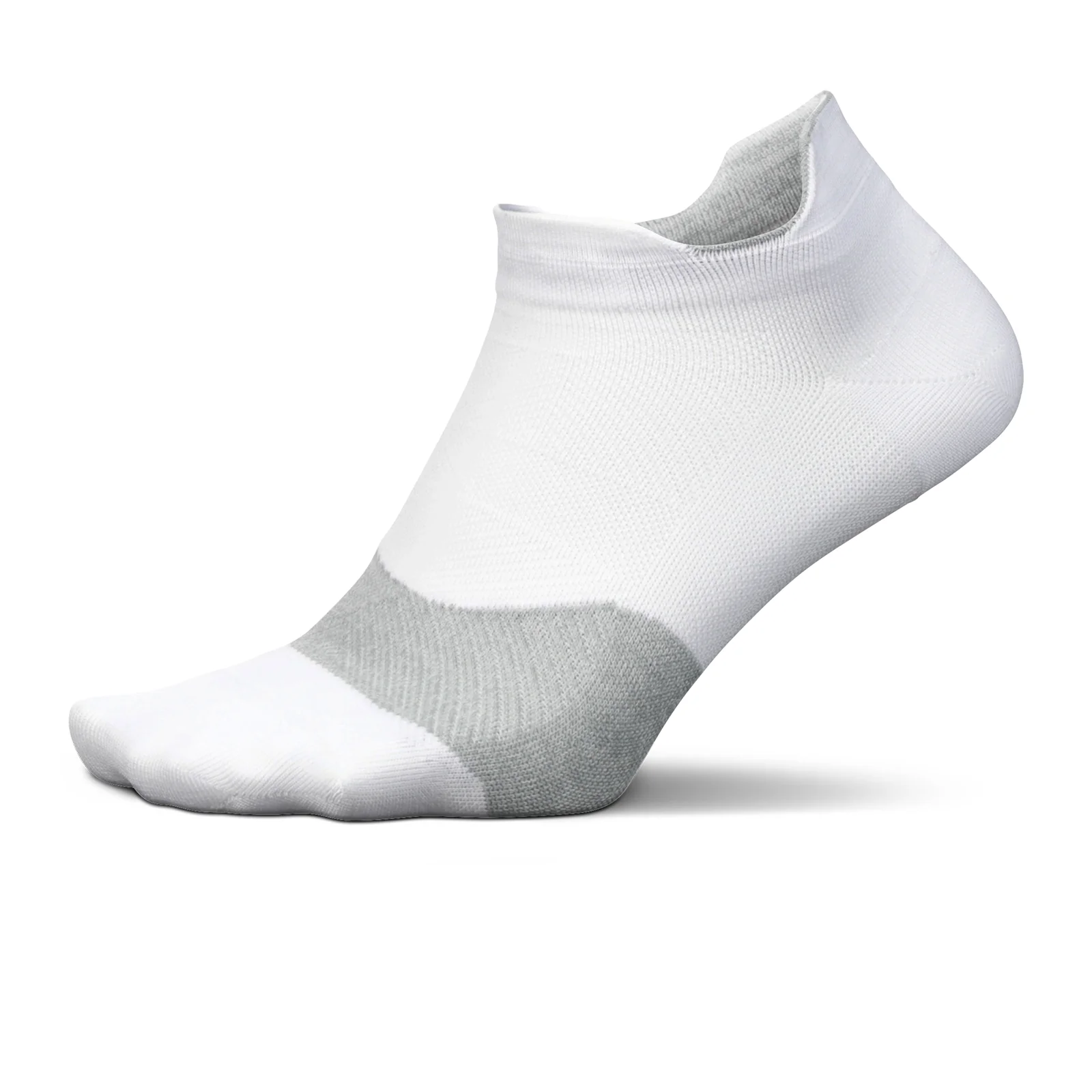 Feetures Elite Ultra Light No Show Tab Sock (Unisex) - White - Image 2