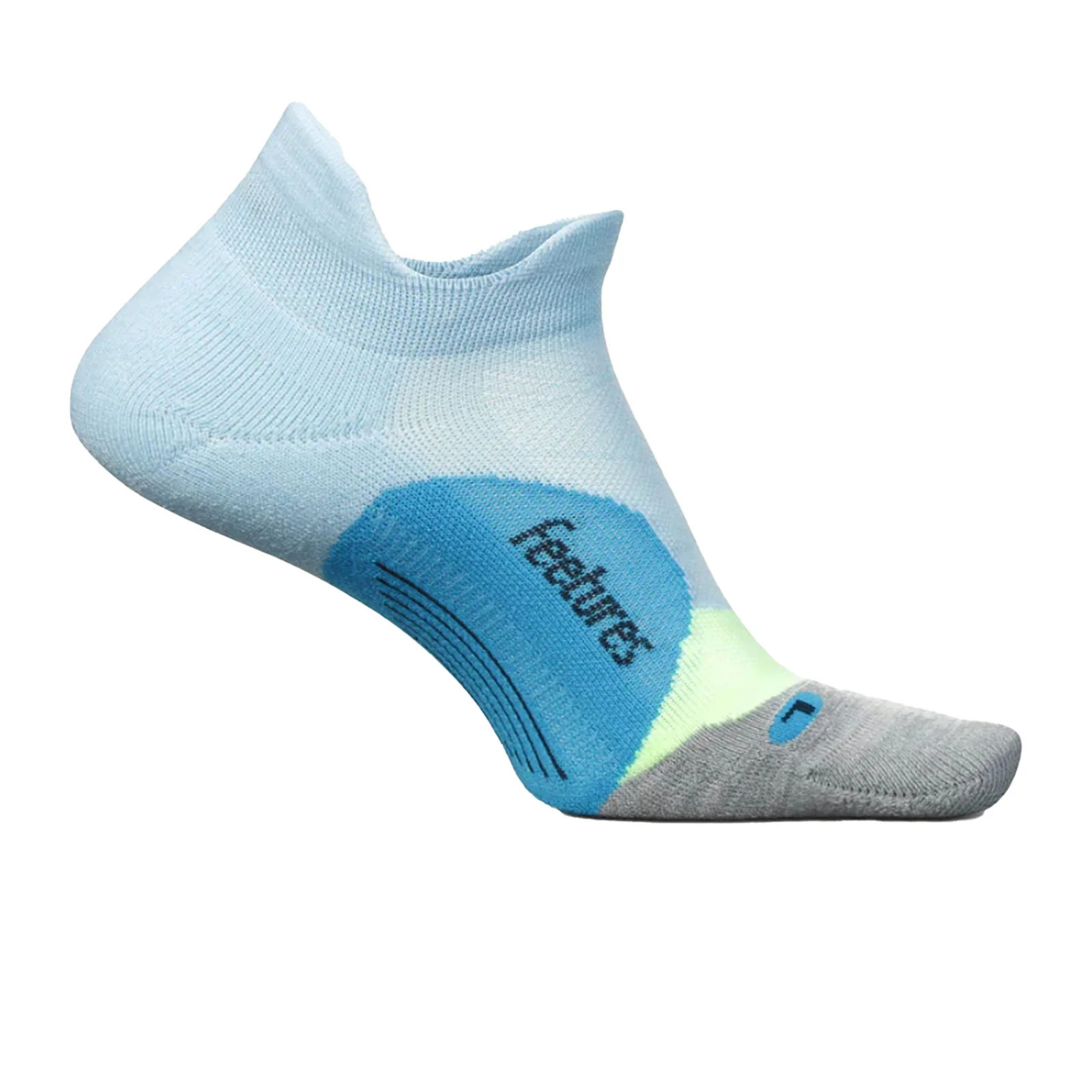 Feetures Elite Light Cushion No Show Tab Sock (Unisex) - Blue Crystal