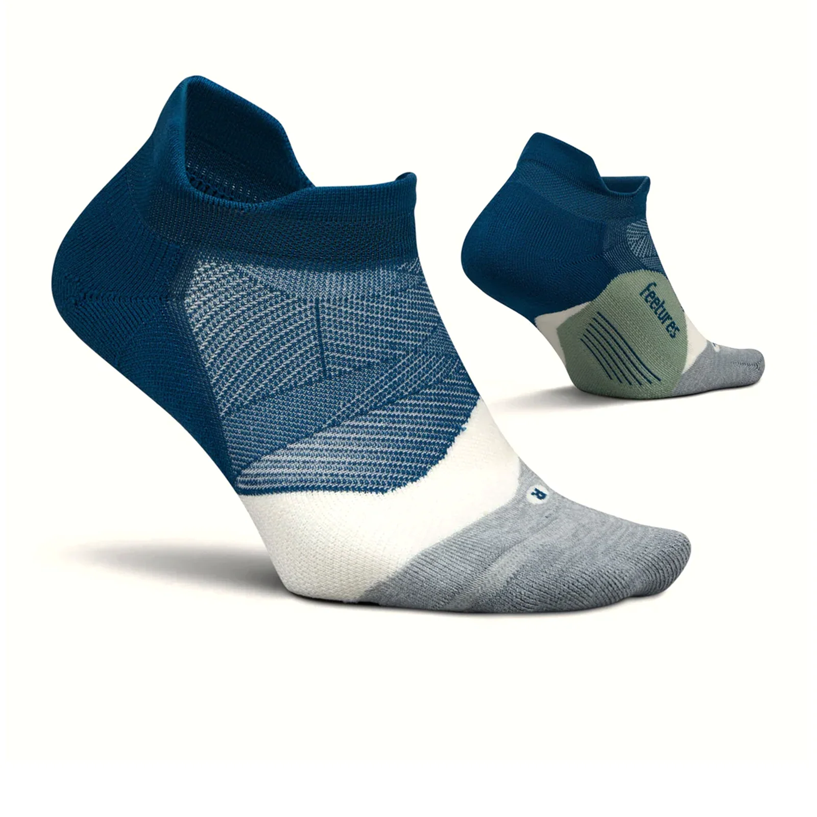 Feetures Elite Light Cushion No Show Tab Sock (Unisex) - Midnight Woods
