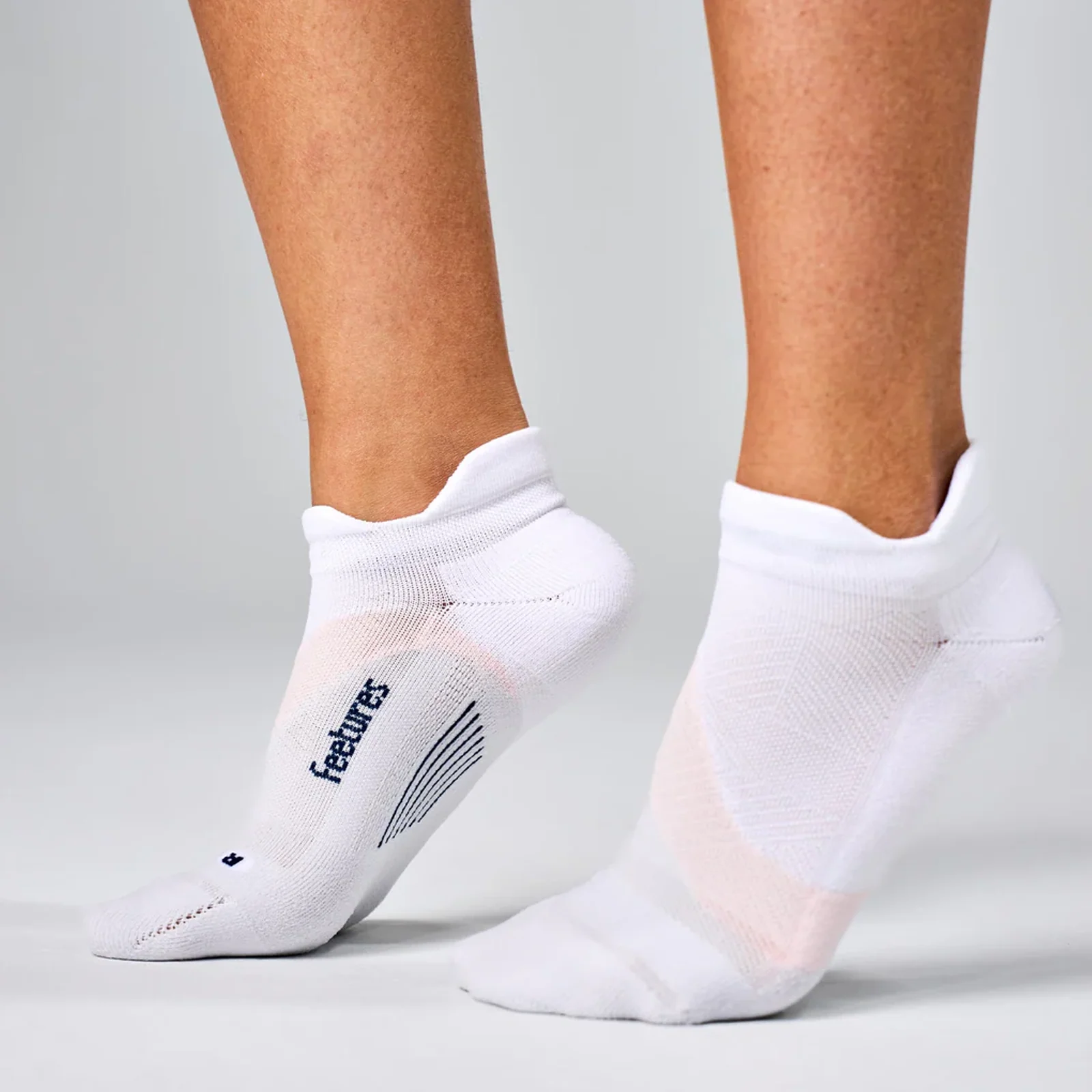 Feetures Elite Light Cushion No Show Tab Sock (Unisex) - White Rose - Image 4