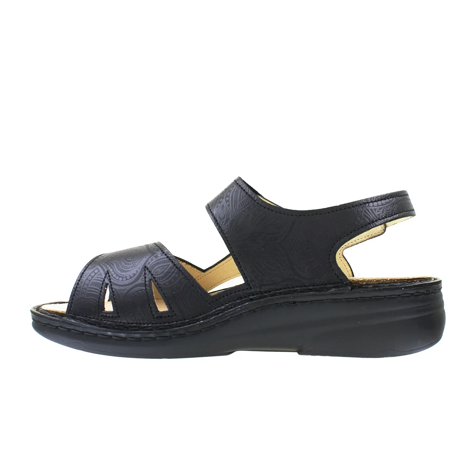 Finn Comfort Barbuda Backstrap Sandal (Women) - Black Arabesque - Image 3