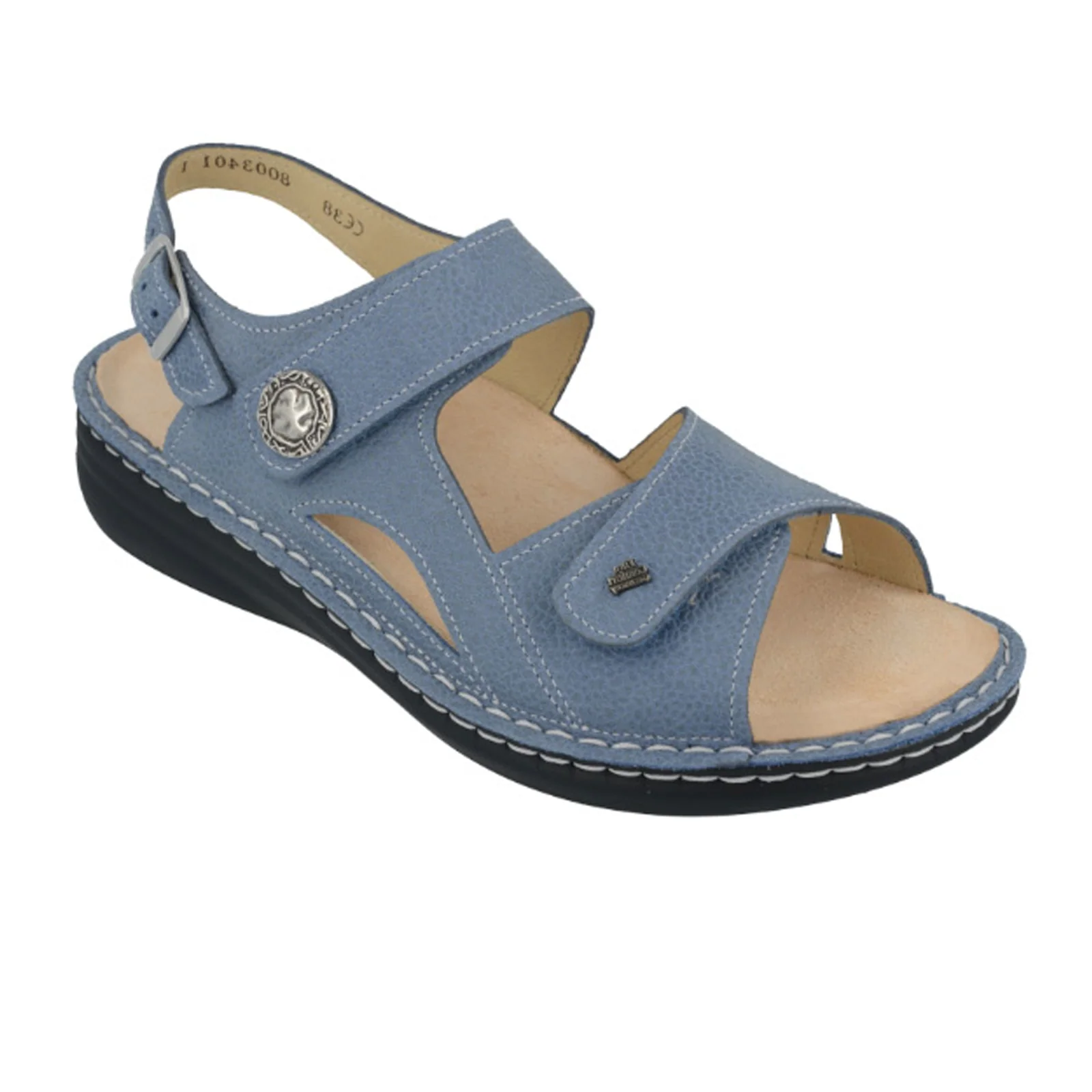 Finn Comfort Barbuda Backstrap Sandal (Women) - Sky Nubuck