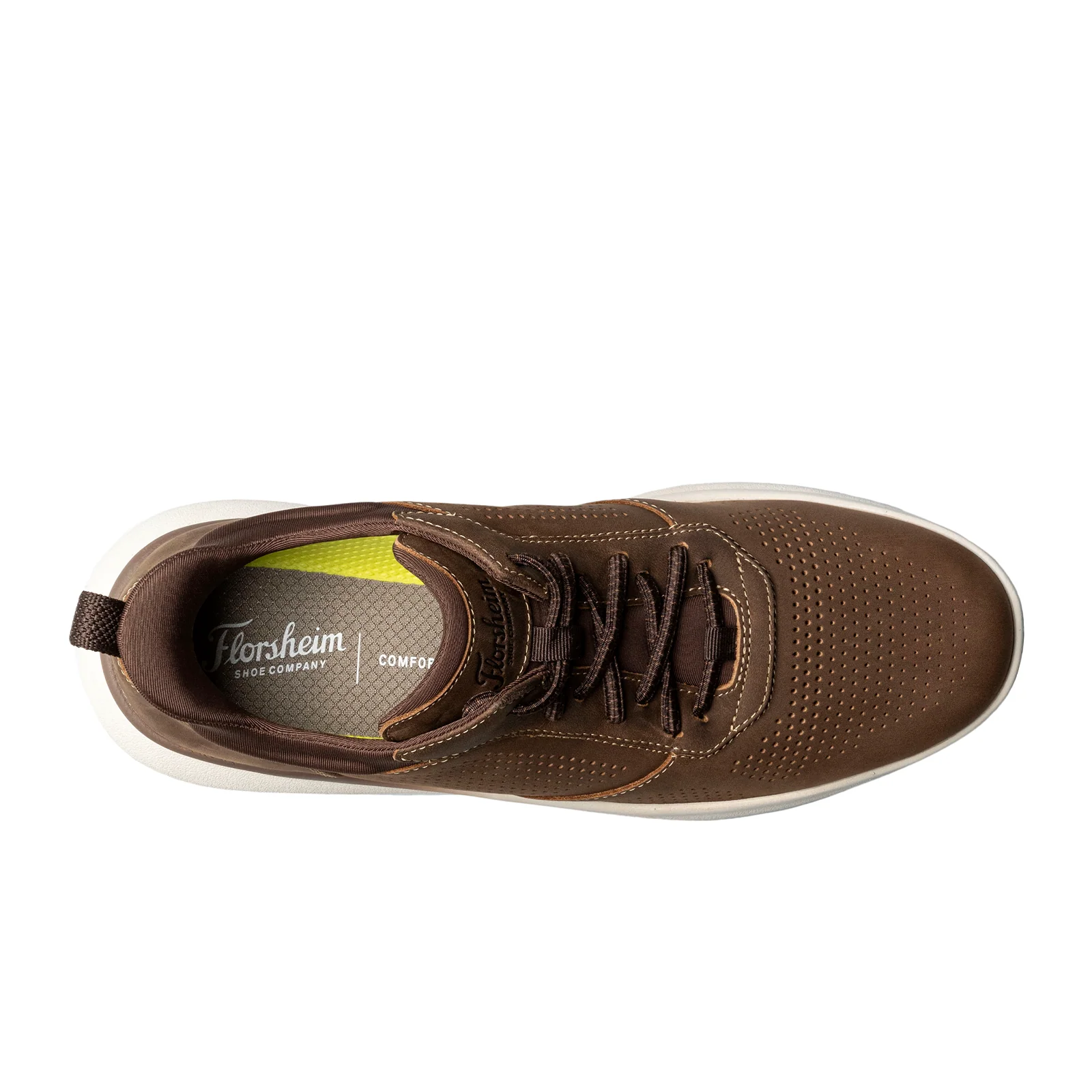 Florsheim Fleet Perf Toe Elastic Lace Sneaker (Men) - Brown - Image 7