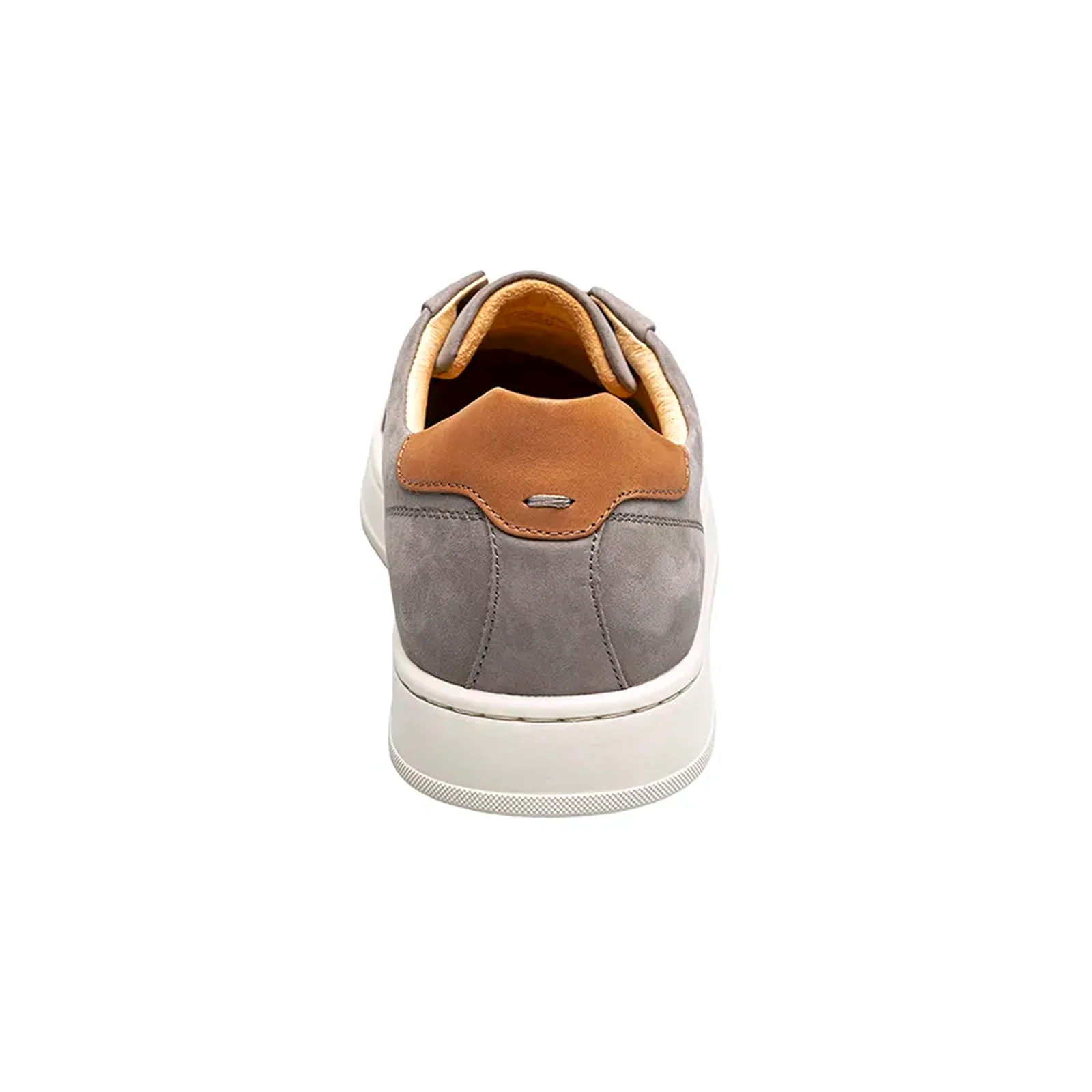 Florsheim Monopoli Elastic Lace To Toe Sneaker (Men) - Gray Nubuck/Cognac Smooth w/White Sole - Image 5