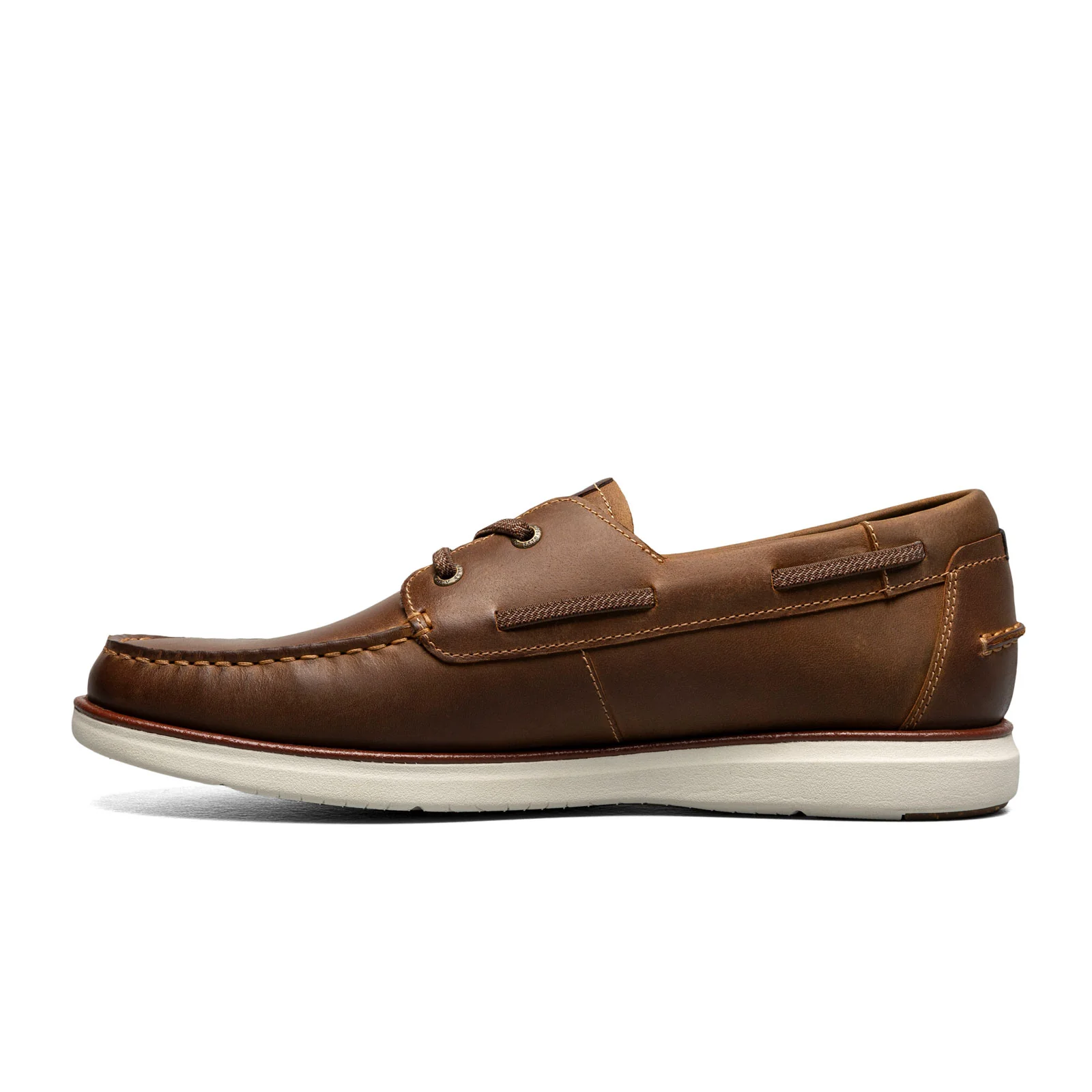 Florsheim Tropics Elastic Lace Moc Toe Boat Shoe (Men) - Brown Crazy Horse - Image 2