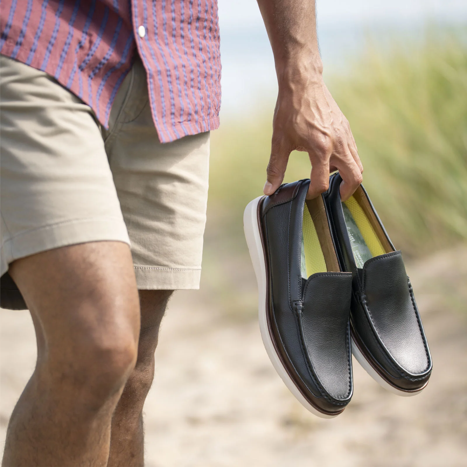 Florsheim Tropics Moc Toe Venetian Slip On (Men) - Black/Brown - Image 5