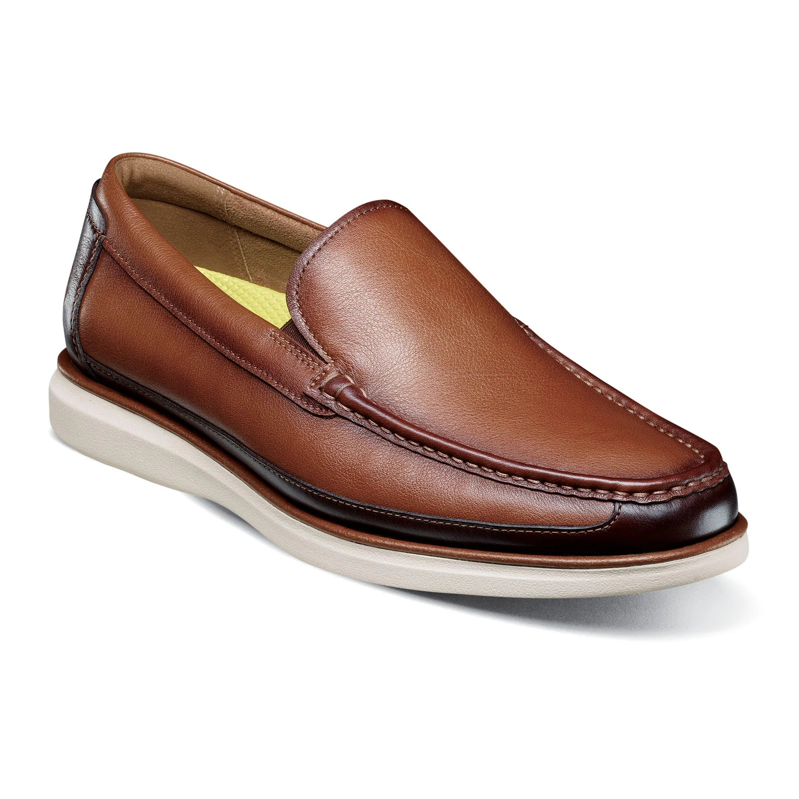 Florsheim Tropics Moc Toe Venetian Slip On (Men) - Cognac/Chestnut Smooth - Image 3