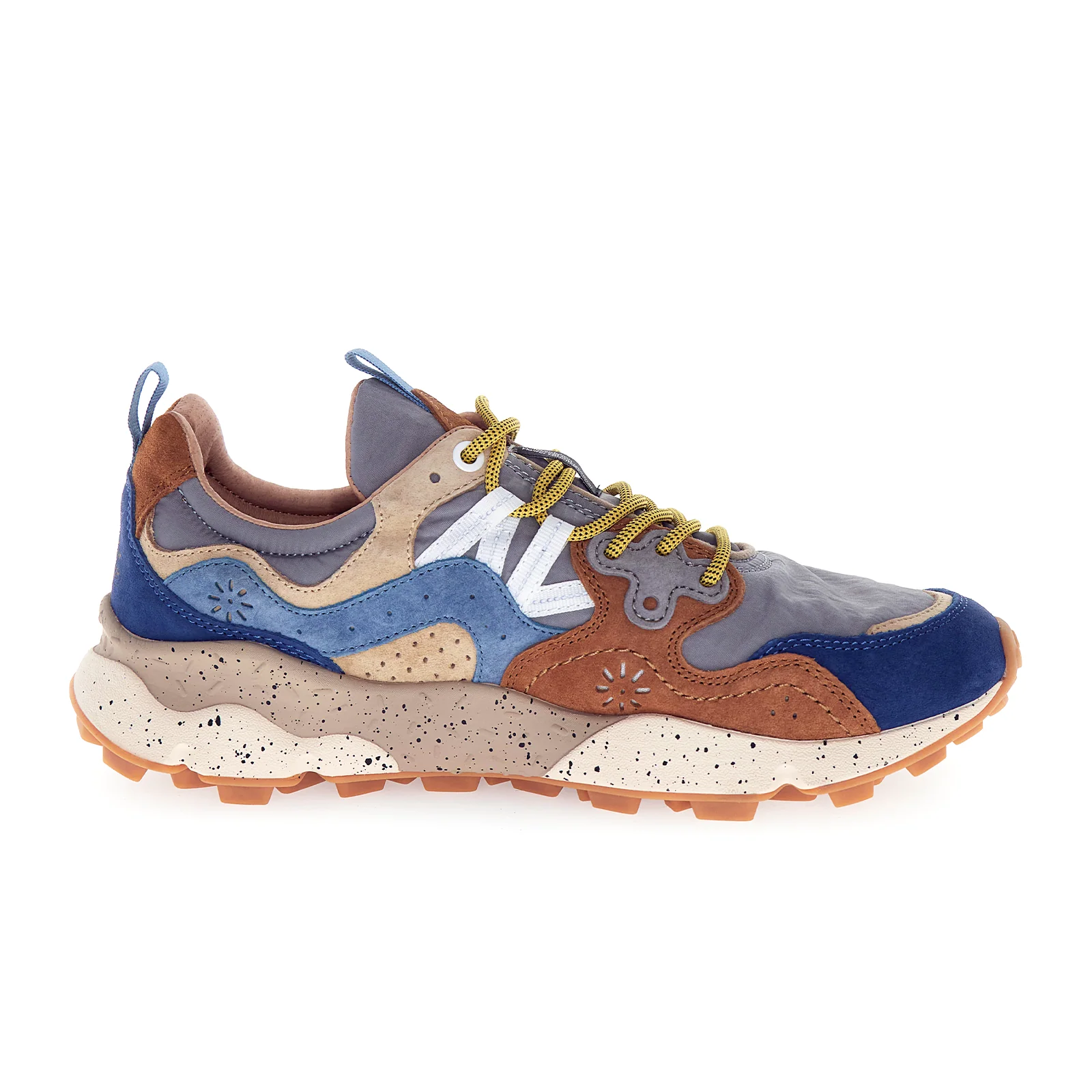 Flower Mountain Yamano 3 Sneaker (Men) - Brown/Deep Petrol/Light Blue