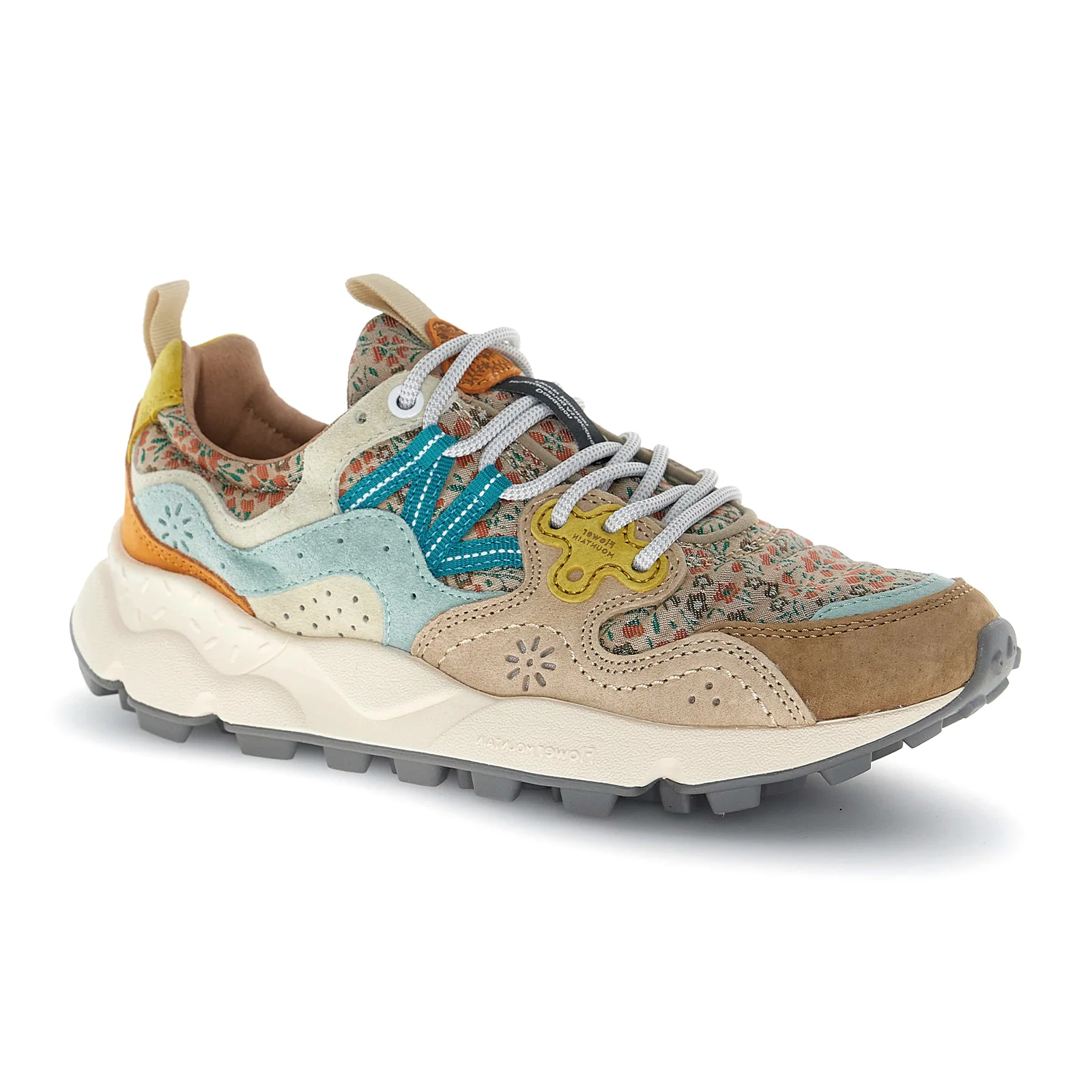 Flower Mountain Yamano 3 Sneaker (Women) - Chestnut/Light Blue/Orange - Image 3