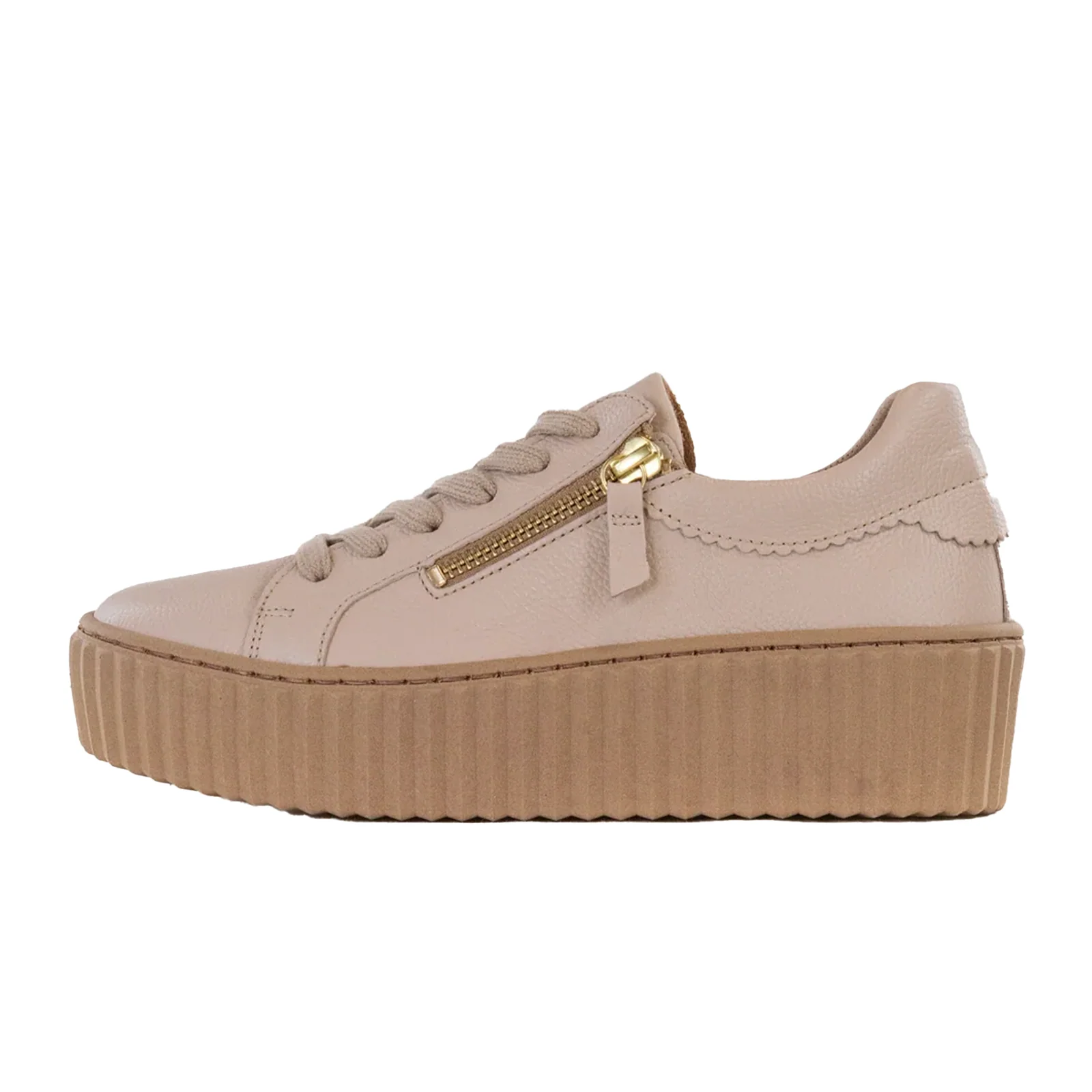 Gabor 200 Double Zip Platform Sneaker (Women) - Cervo/Sand - Image 2