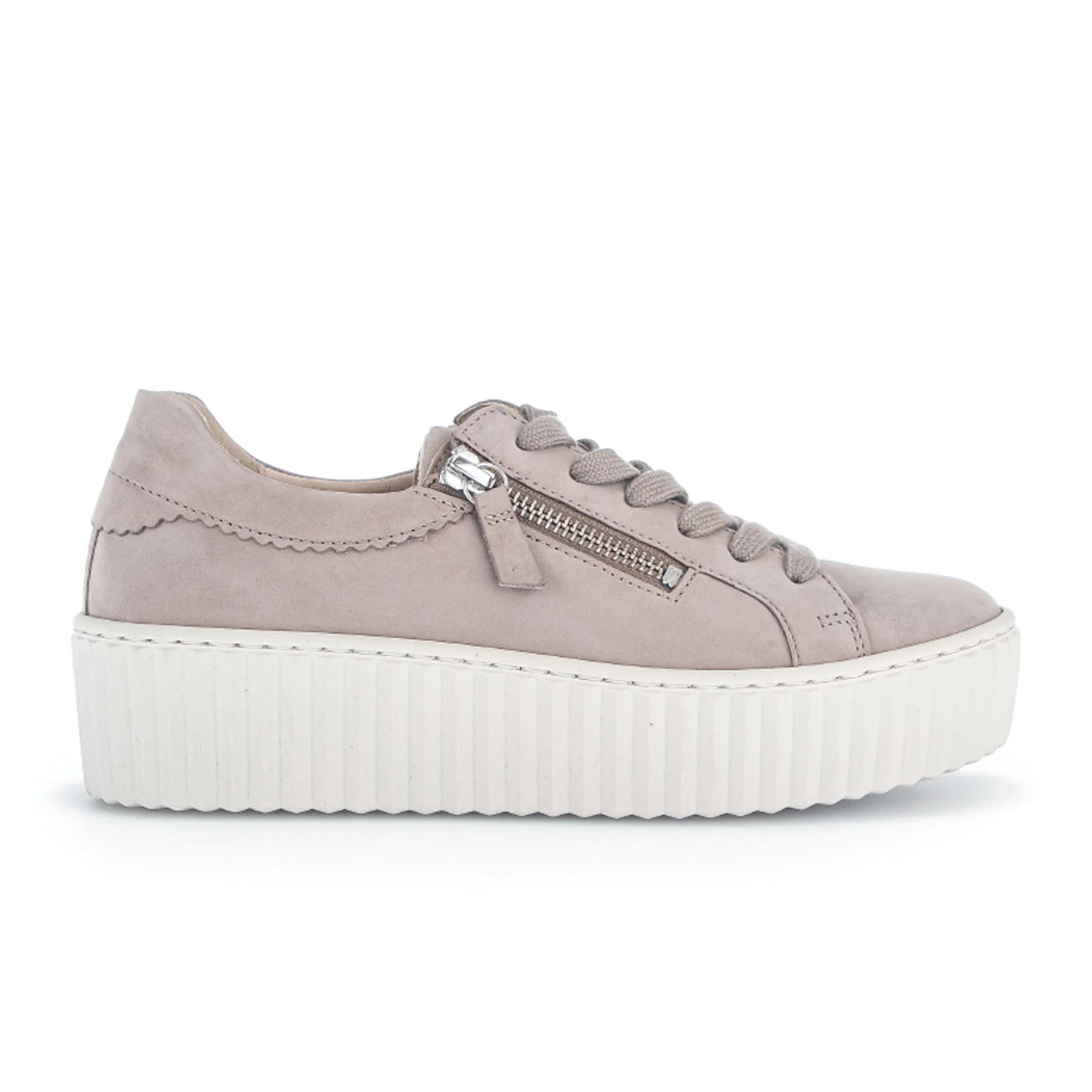 Gabor 200 Double Zip Platform Sneaker (Women) - Grey Leather
