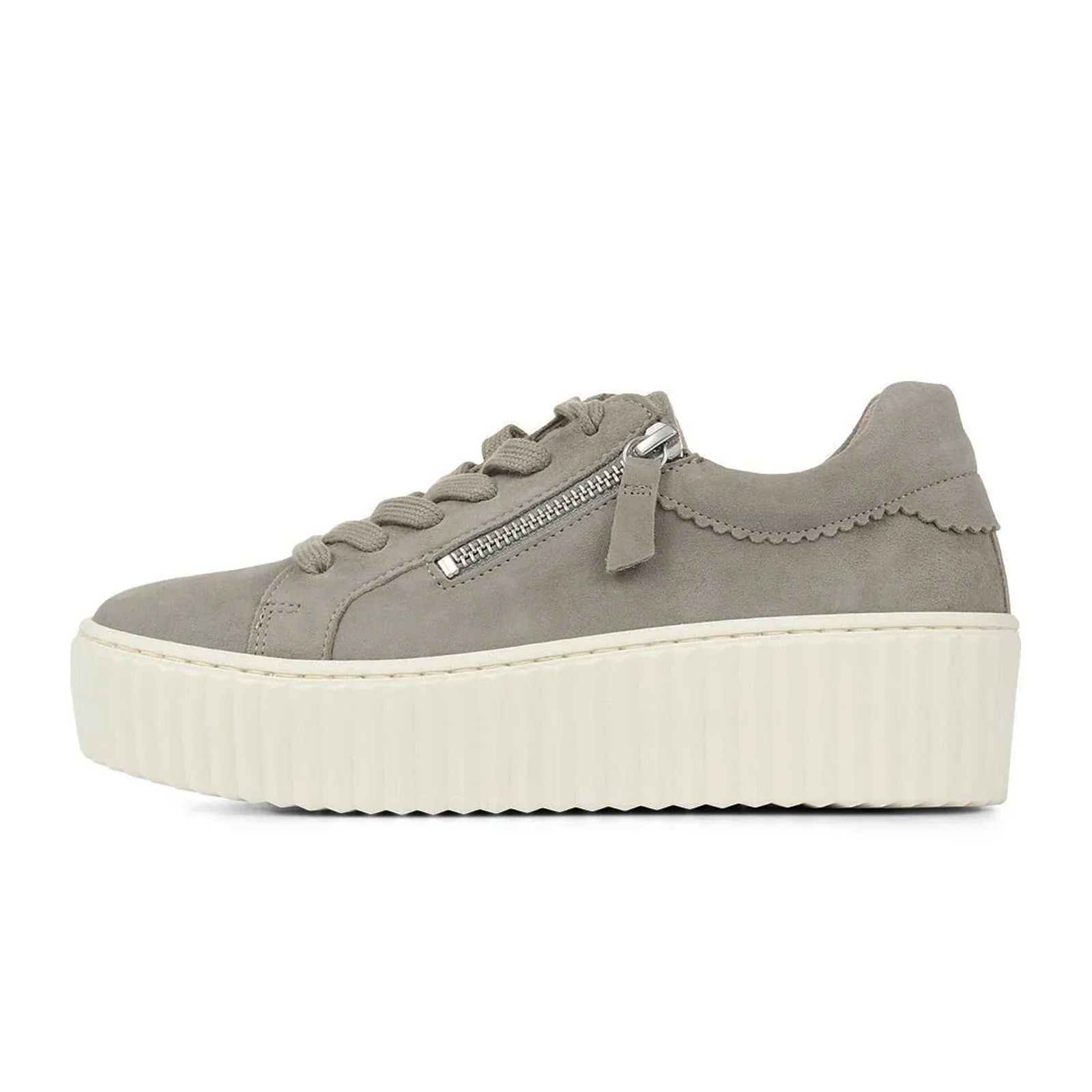 Gabor 200 Double Zip Platform Sneaker (Women) - Schilf Samtchevreau - Image 2