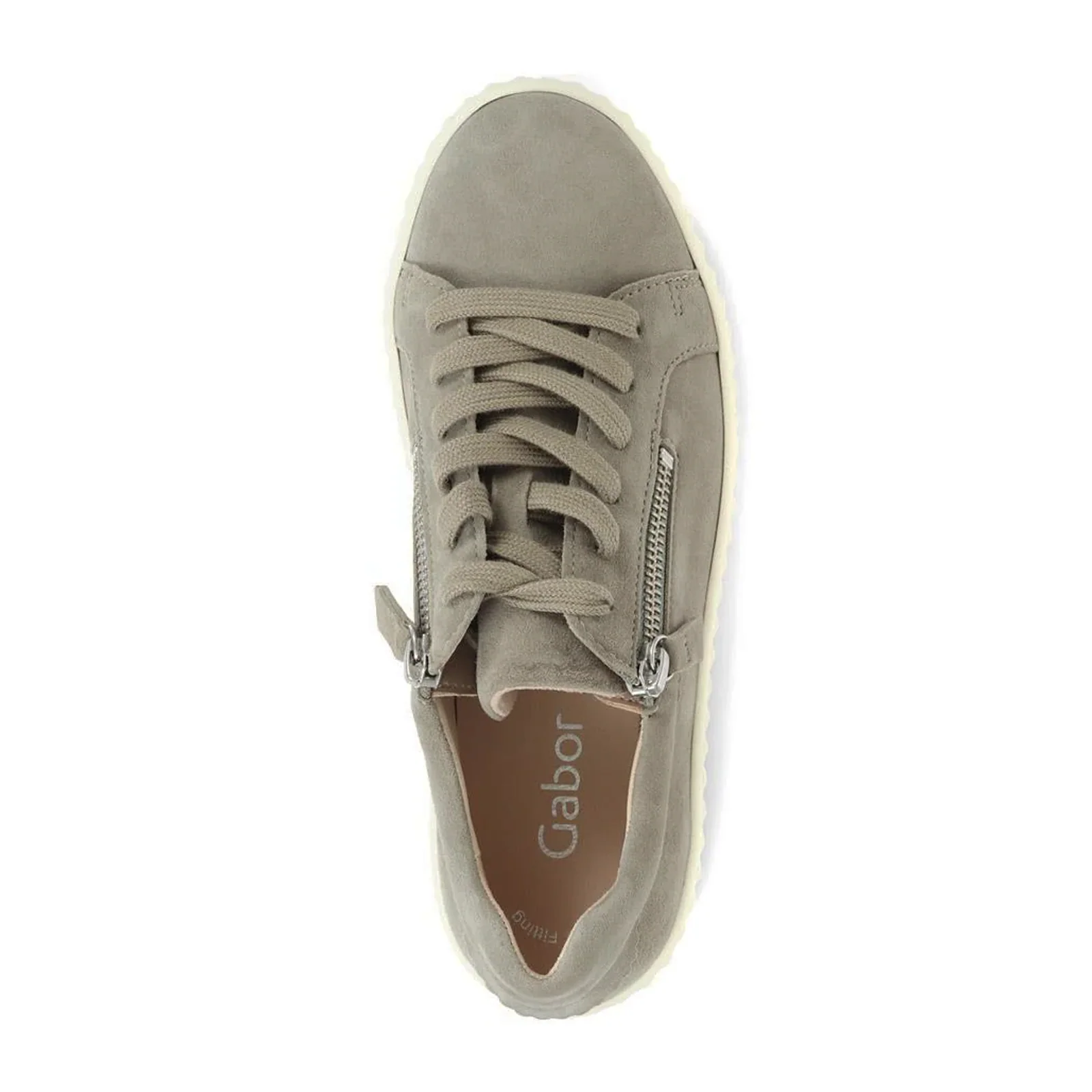Gabor 200 Double Zip Platform Sneaker (Women) - Schilf Samtchevreau - Image 3