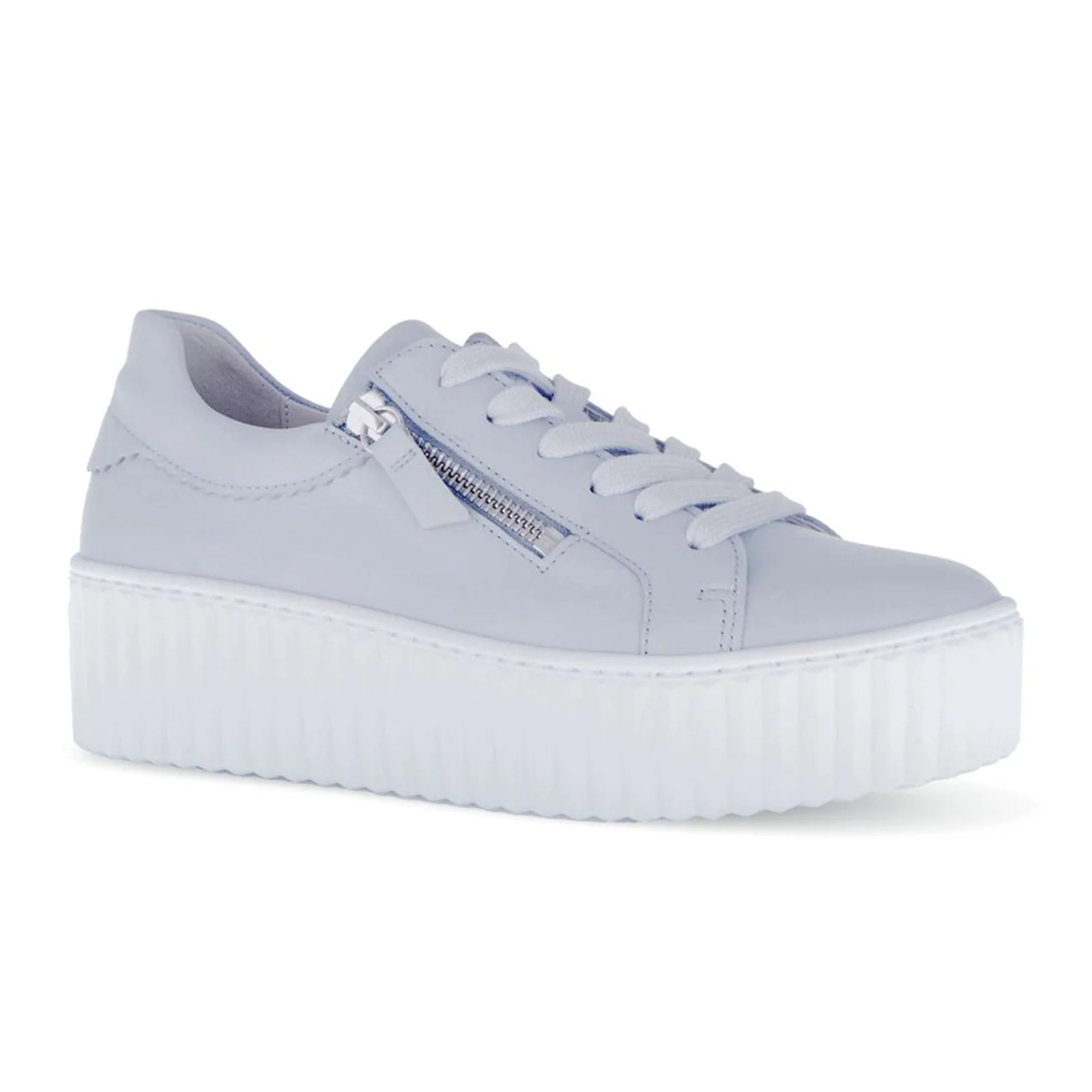 Gabor 200 Double Zip Platform Sneaker (Women) - Caspian Nappa/Sky - Image 3