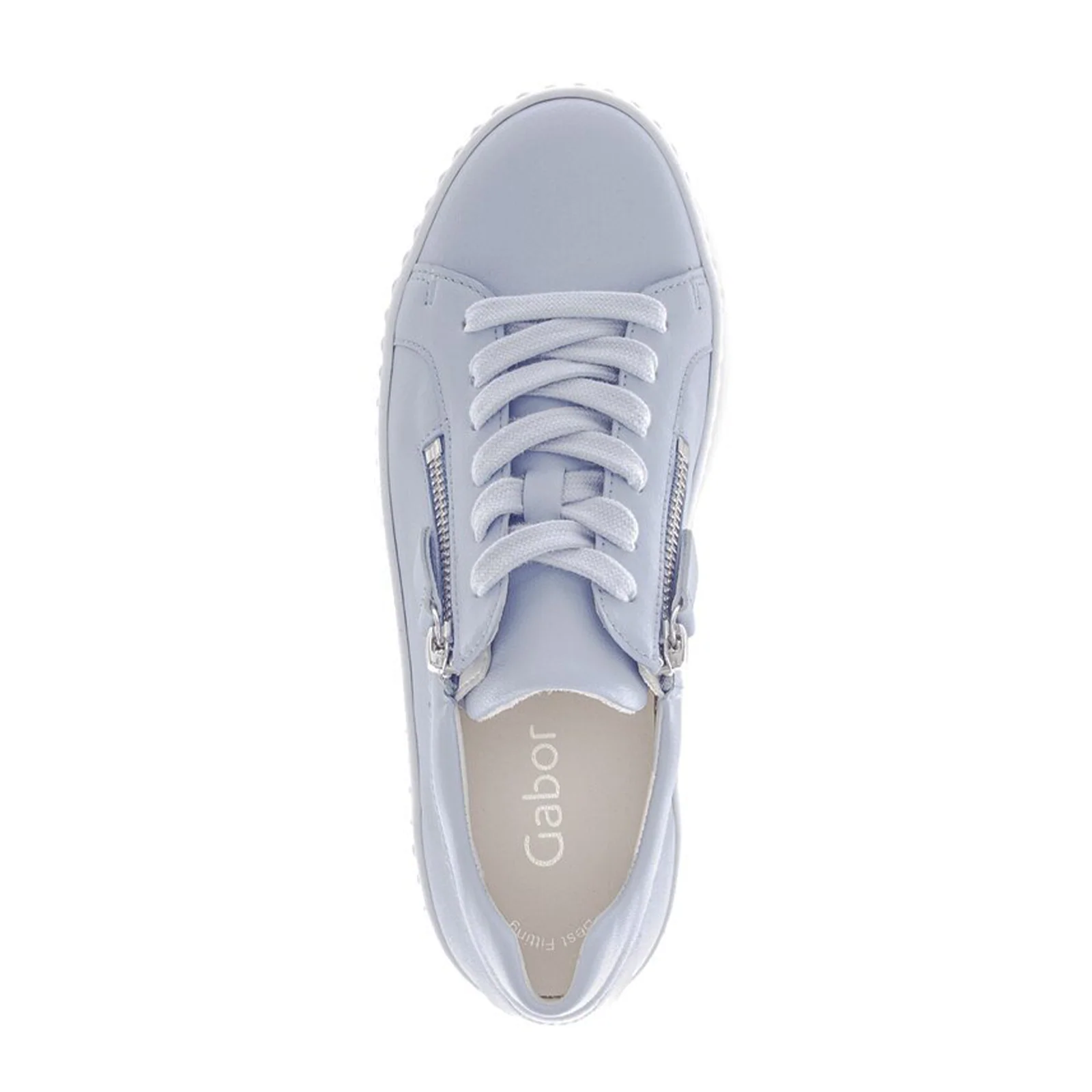 Gabor 200 Double Zip Platform Sneaker (Women) - Caspian Nappa/Sky - Image 5