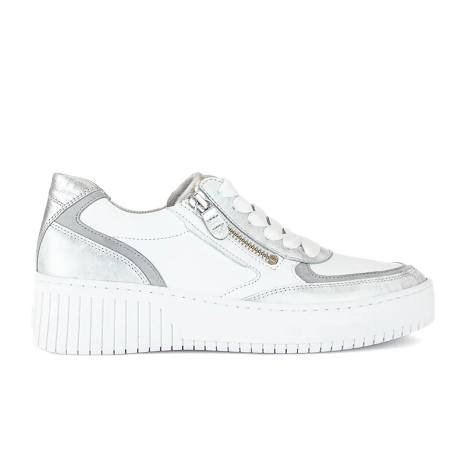 Gabor 233 Double Zip Sneaker (Women) - Marmor Metweiss/Grau