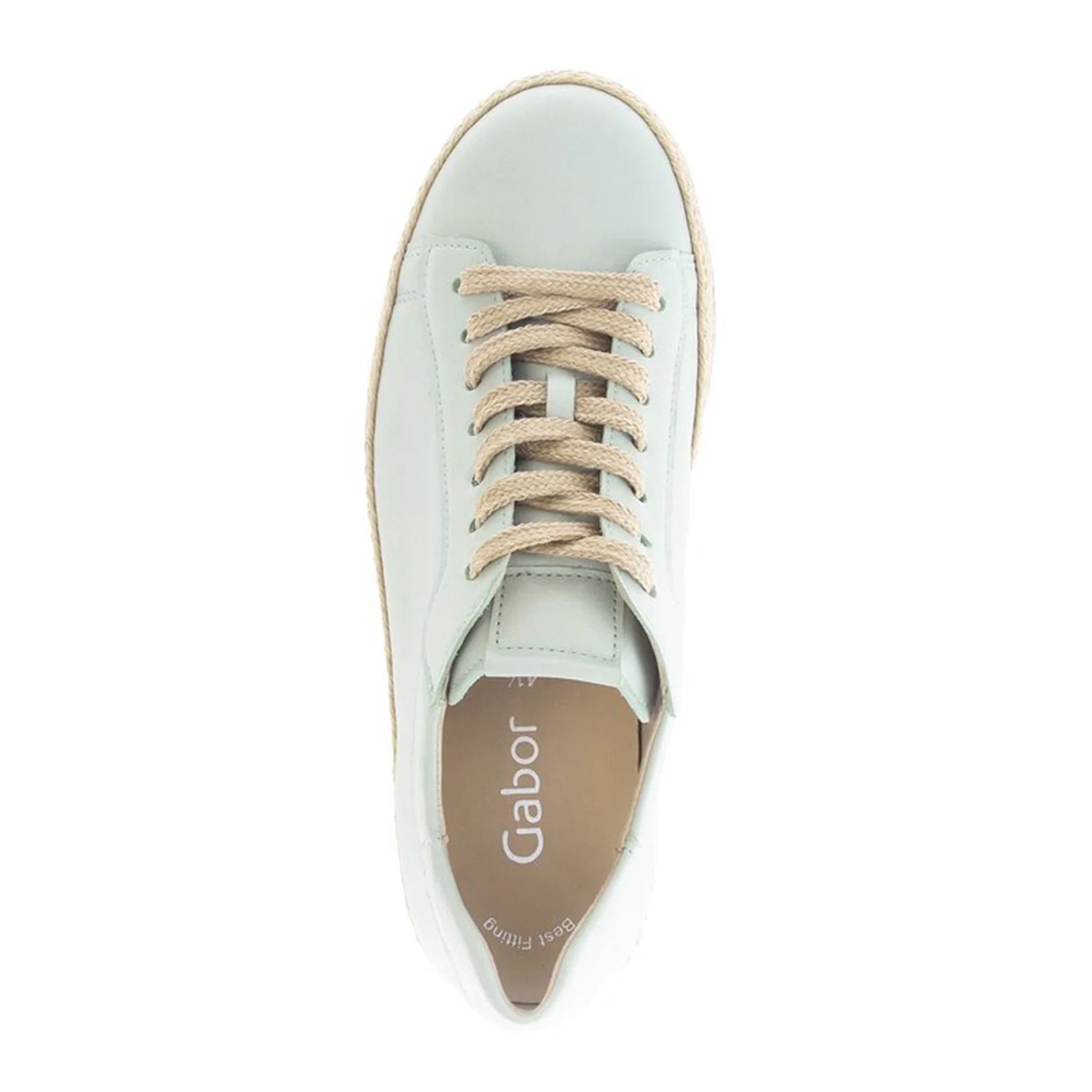 Gabor 270 Braided Jute Sneaker (Women) - Caspian Nappa/Mint/Jute - Image 5