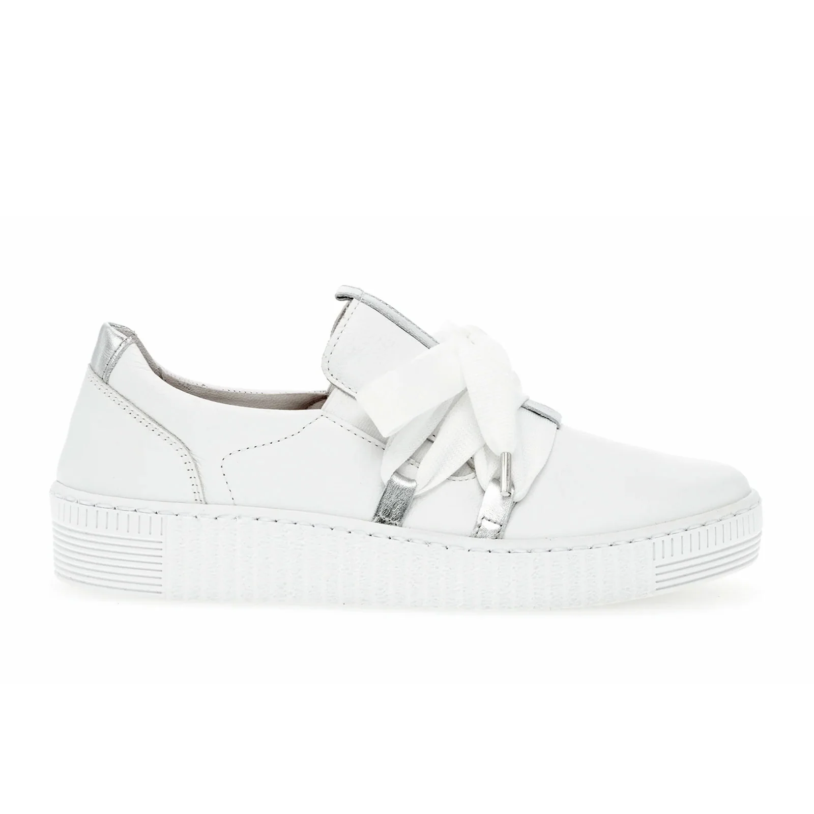 Gabor 333 Bow Sneaker (Women) - Ice/Silver Leather