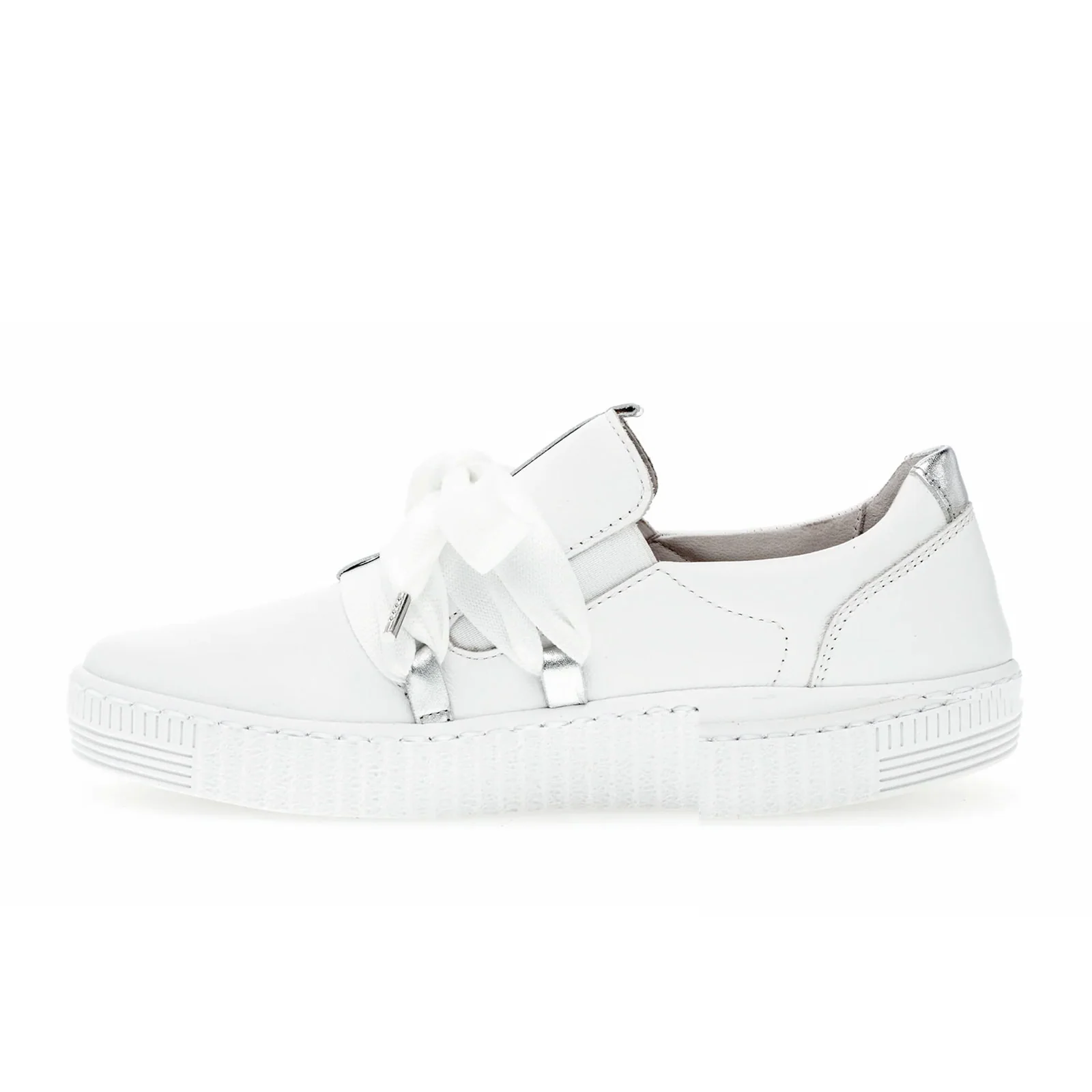 Gabor 333 Bow Sneaker (Women) - Ice/Silver Leather - Image 2