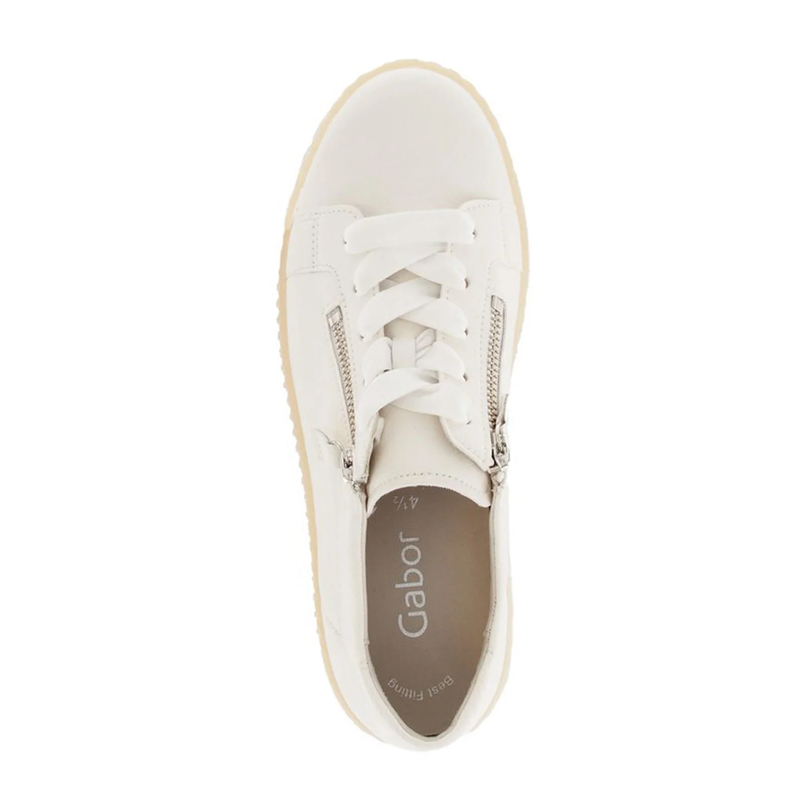 Gabor 334 Double Zip Sneaker (Women) - Nappa Nava/Latte - Image 5