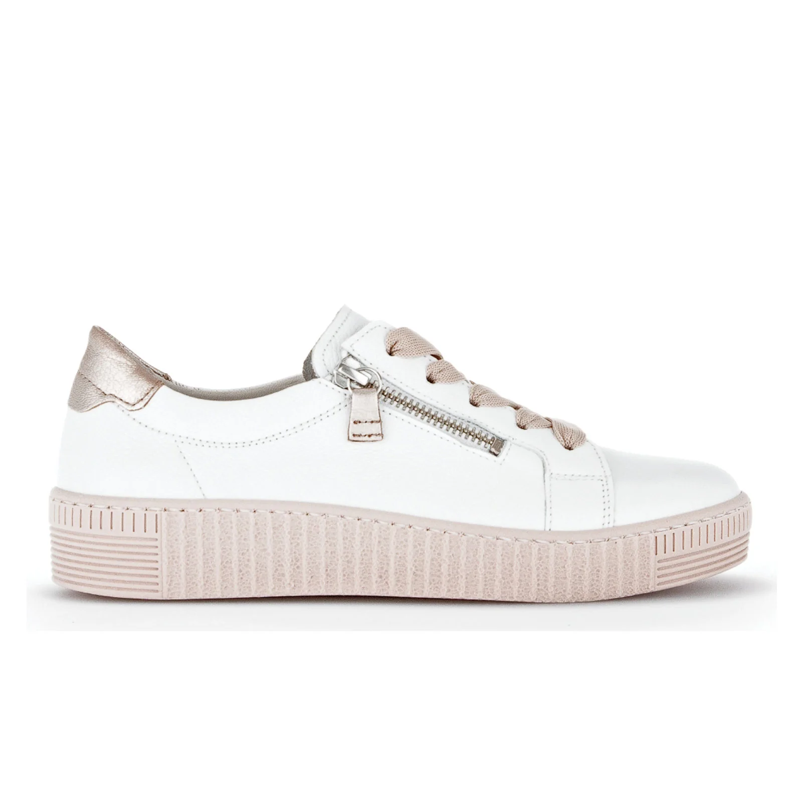 Gabor 334 Double Zip Sneaker (Women) - Cervo/Metallic Weiss
