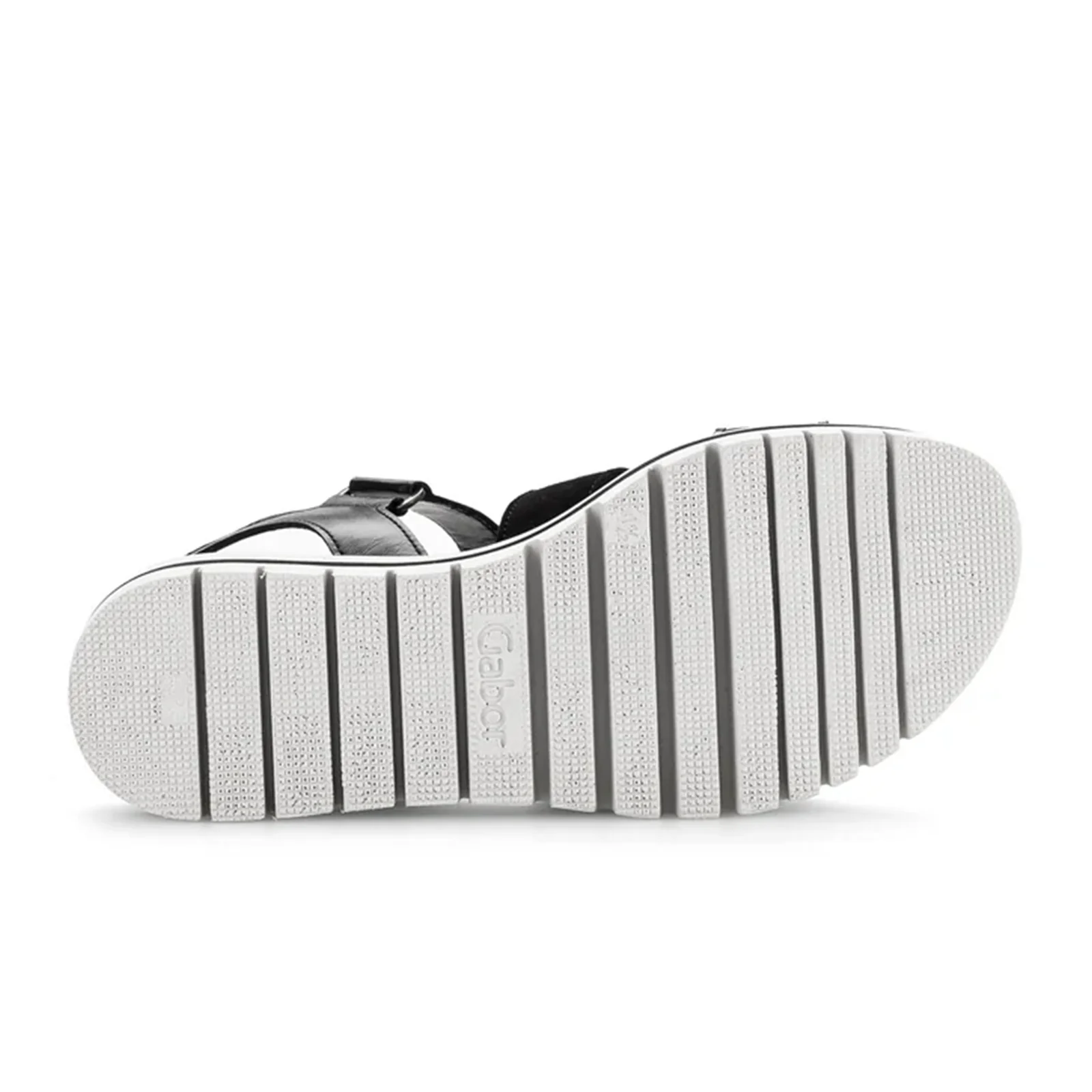 Gabor 620 Platform Wedge Sandal (Women) - Schwarz Lack/Samtchevreau - Image 4