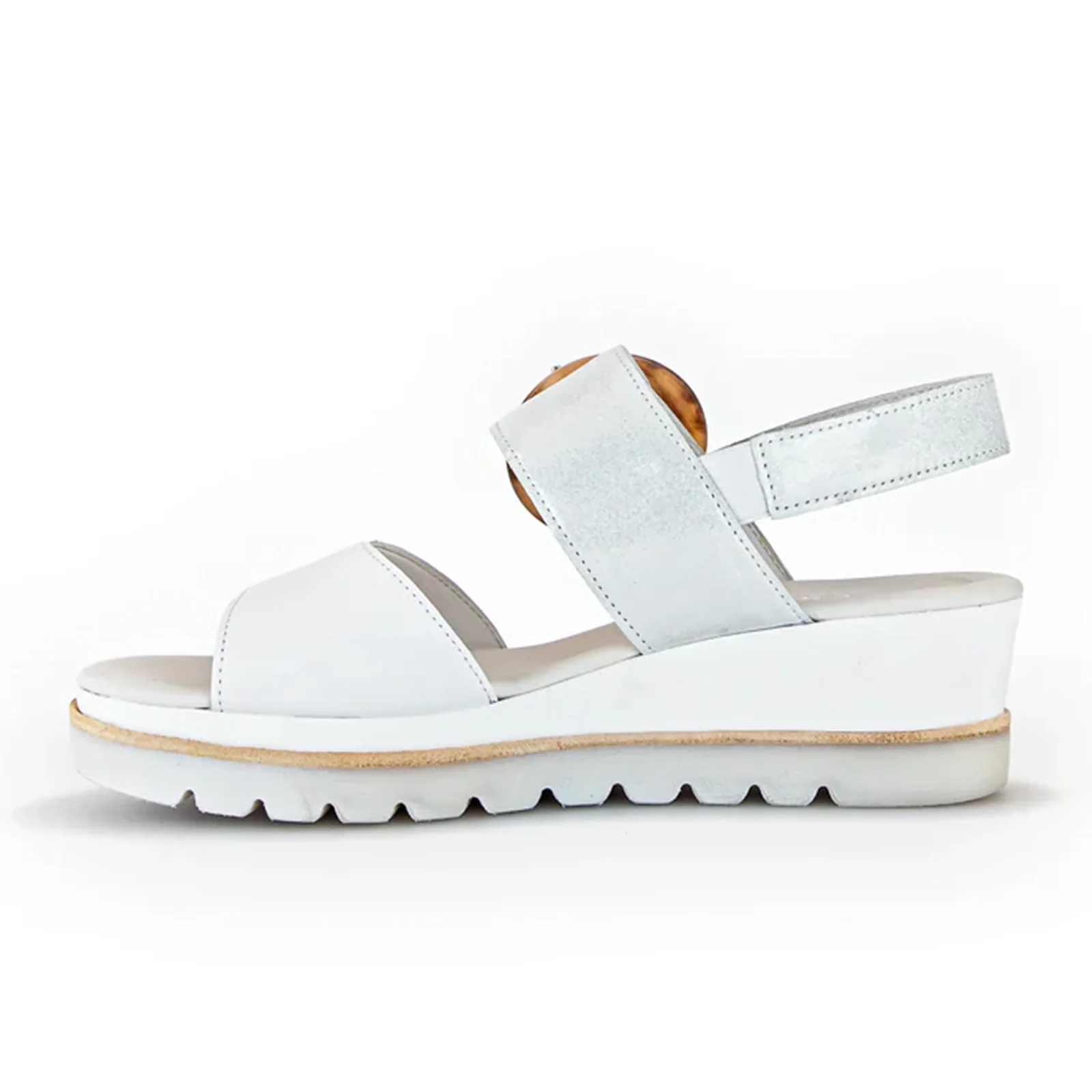 Gabor 645 Slingback Platform Wedge Sandal (Women) - Weiss/Ice Nappa - Image 2