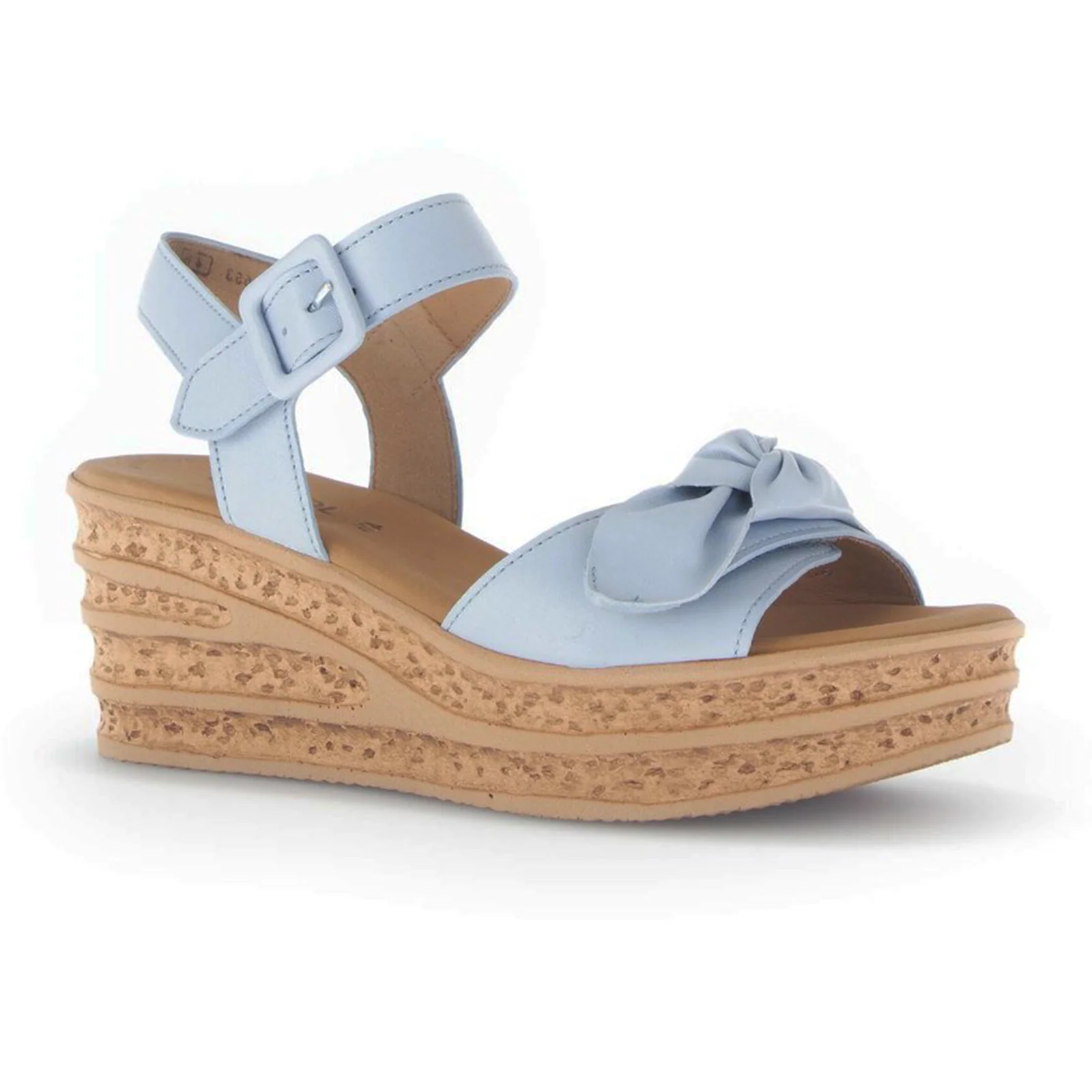 Gabor 653 Platform Wedge Sandal (Women) - Caspian Nappa/Sky - Image 3