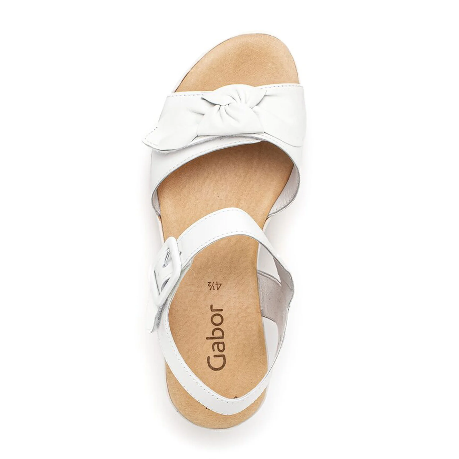Gabor 653 Platform Wedge Sandal (Women) - White Lamn/Nappa - Image 5