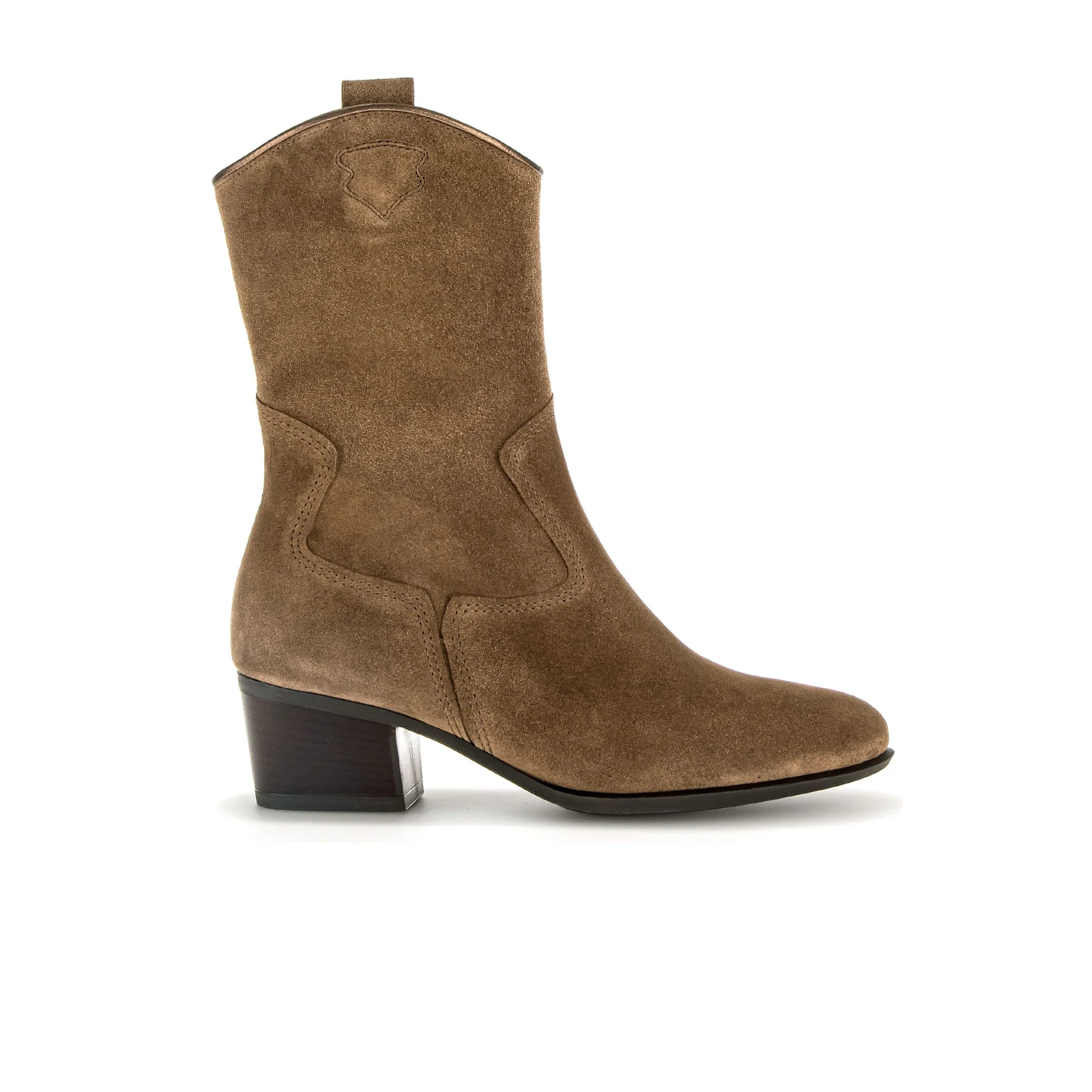 Gabor 681 Veda Mid Western Boot (Women) - Farro Metallic Suede