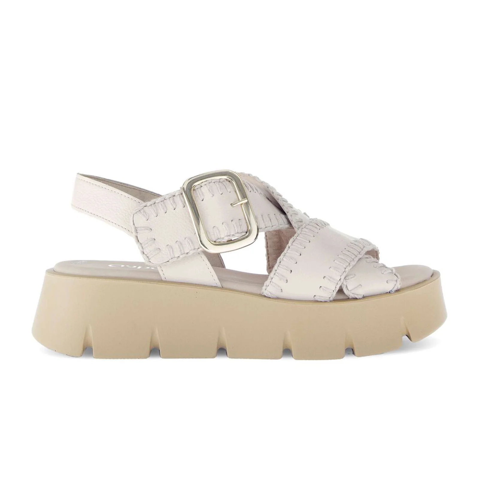 Gabor 751 Stitch Platform Backstrap Sandal (Women) - Cervo/Creme