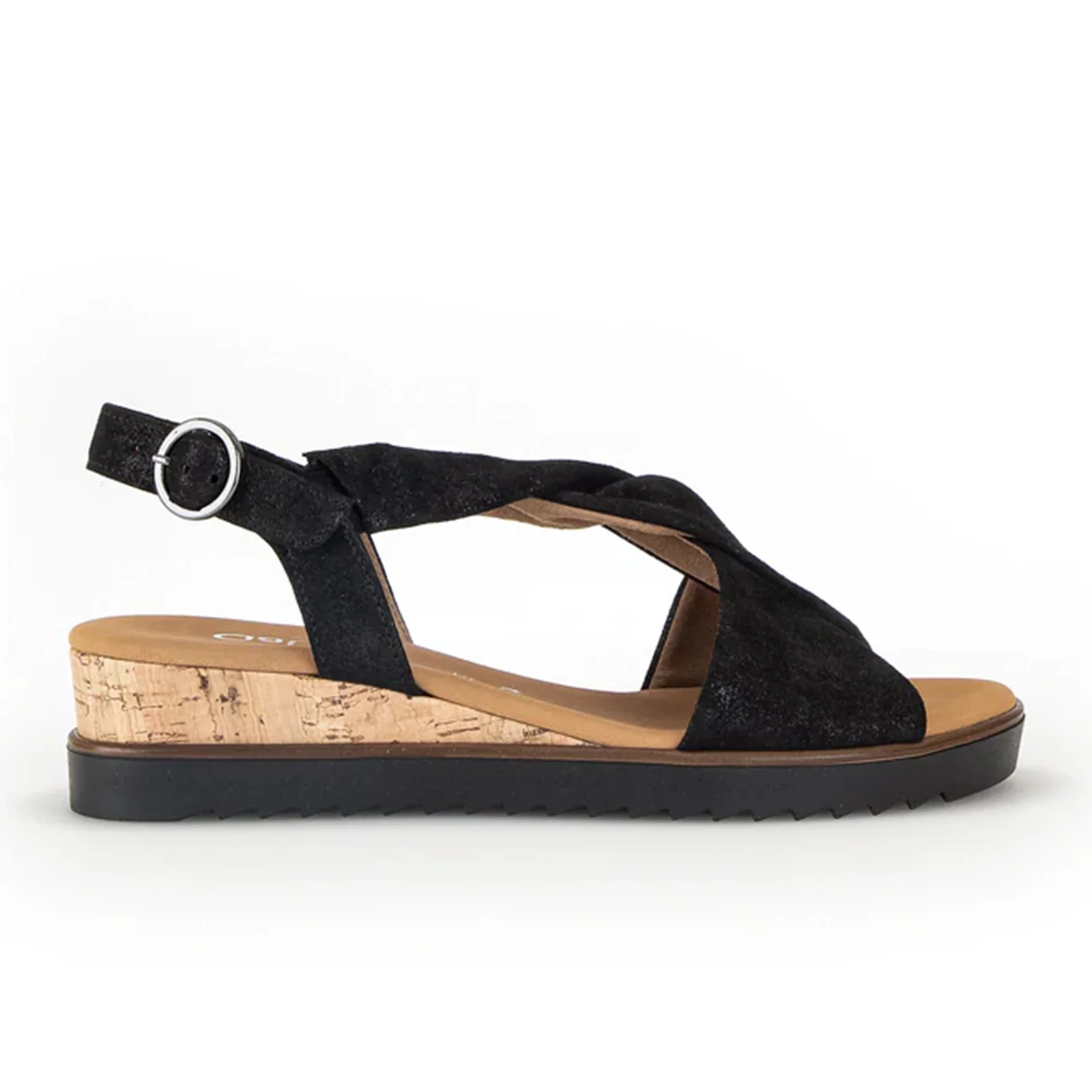 Gabor 751 Wedge Sandal (Women) - Caruso Met/Schwarz