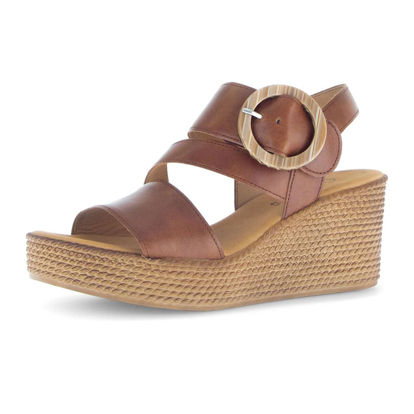 Gabor 770 Braided Wedge Sandal (Women) - Cuoio/Camel - Image 3