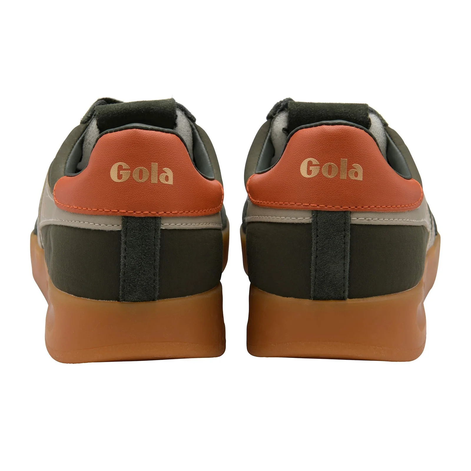 Gola Cyclone Nylon Sneaker (Men) - Dark Khaki/Bone/Moody Orange/Gum - Image 4