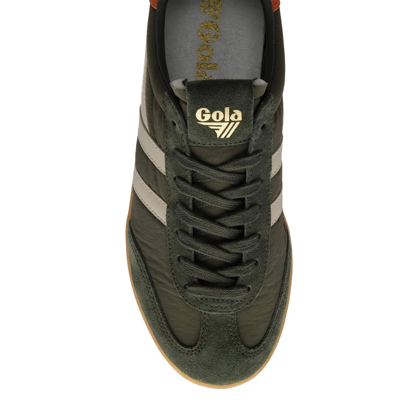 Gola Cyclone Nylon Sneaker (Men) - Dark Khaki/Bone/Moody Orange/Gum - Image 5