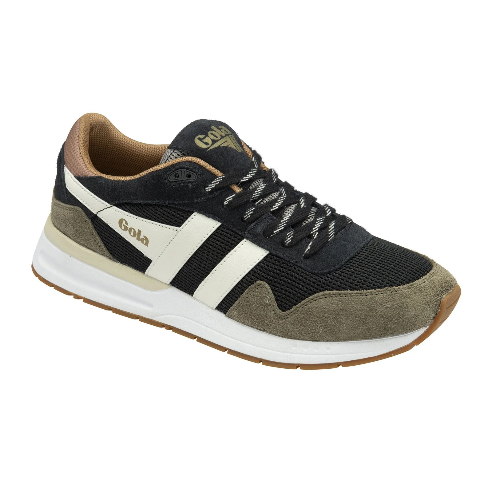 Gola Delta Sneaker (Men) - Black/Khaki/Off White - Image 2