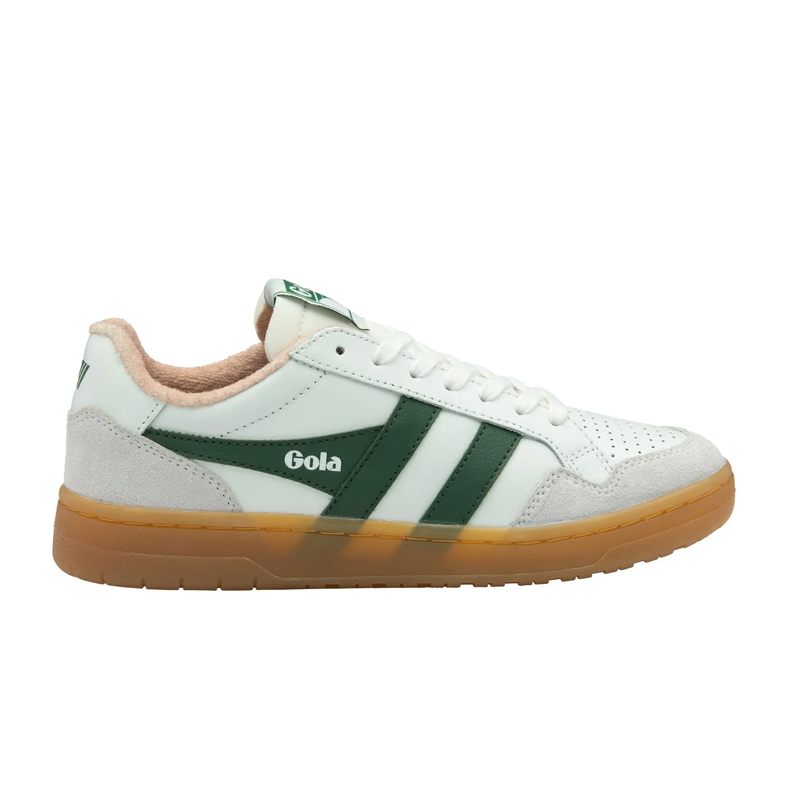 Gola Eagle '86 Sneaker (Women) - White/Evergreen/Rose/Gum