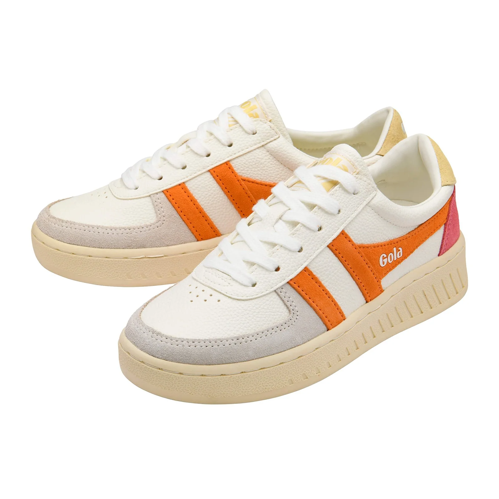Gola Grandslam Trident Sneaker (Women) - White/Apricot/Buttermilk - Image 3