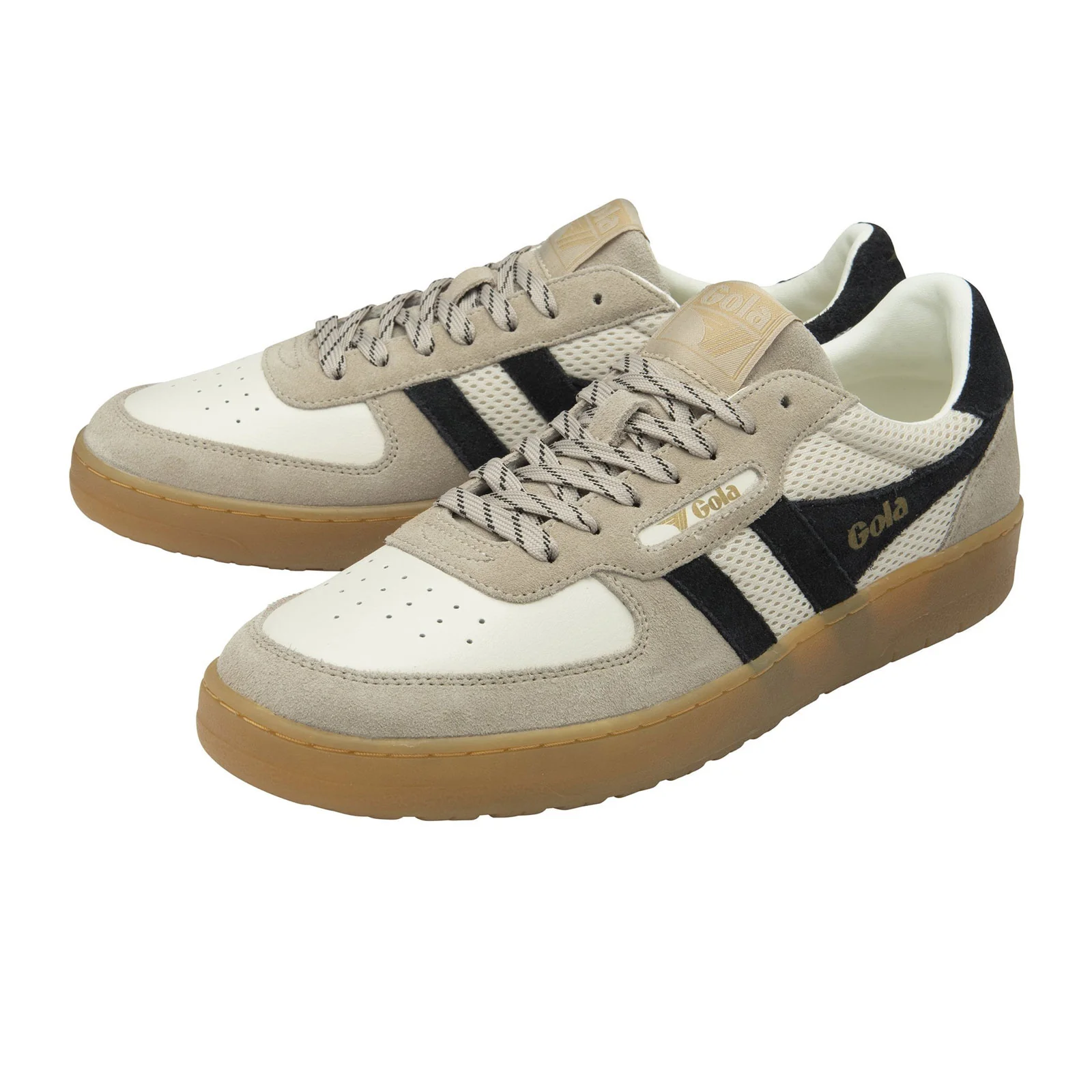Gola Hawk '83 Sneaker (Men) - Off White/Bone/Black/Gum - Image 3