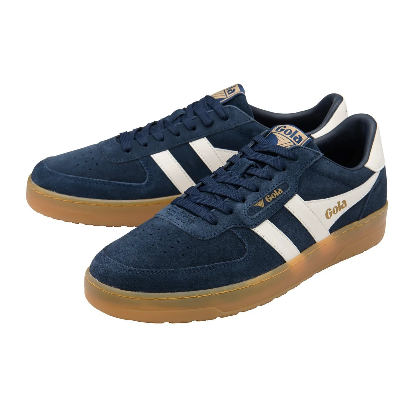 Gola Hawk Suede '86 Sneaker (Men) - Navy/Off White/Gum - Image 3