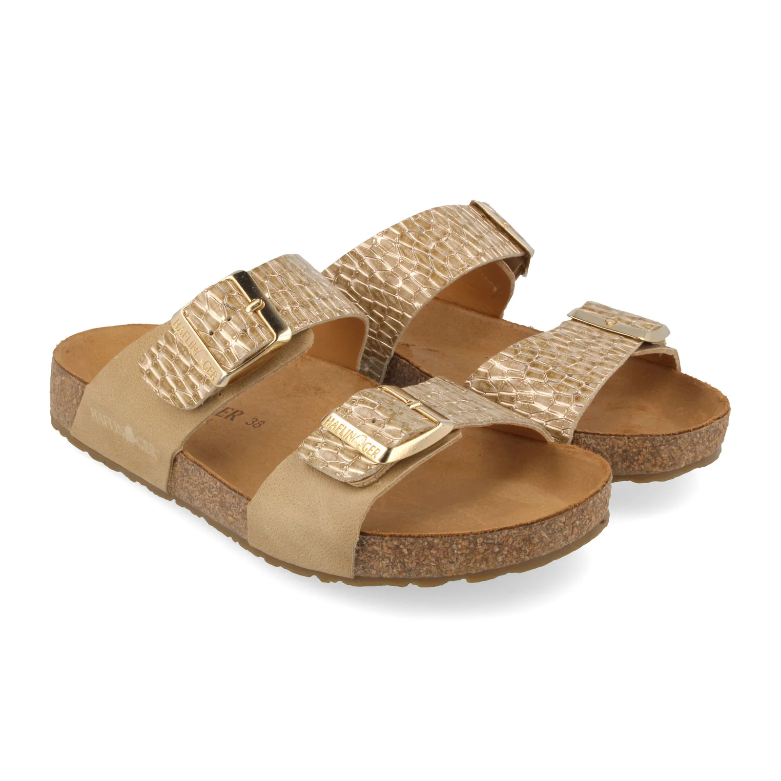 Haflinger Andrea Slide Sandal (Women) - Gold - Image 2
