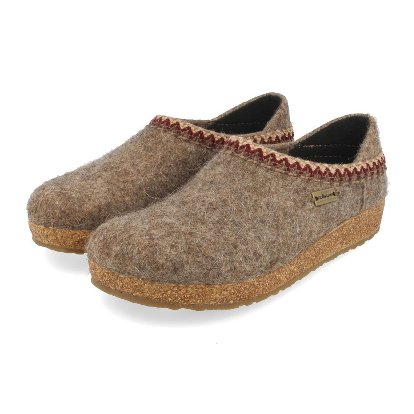 Haflinger GZH Zig Zag Clog (Unisex) - Beige - Image 2