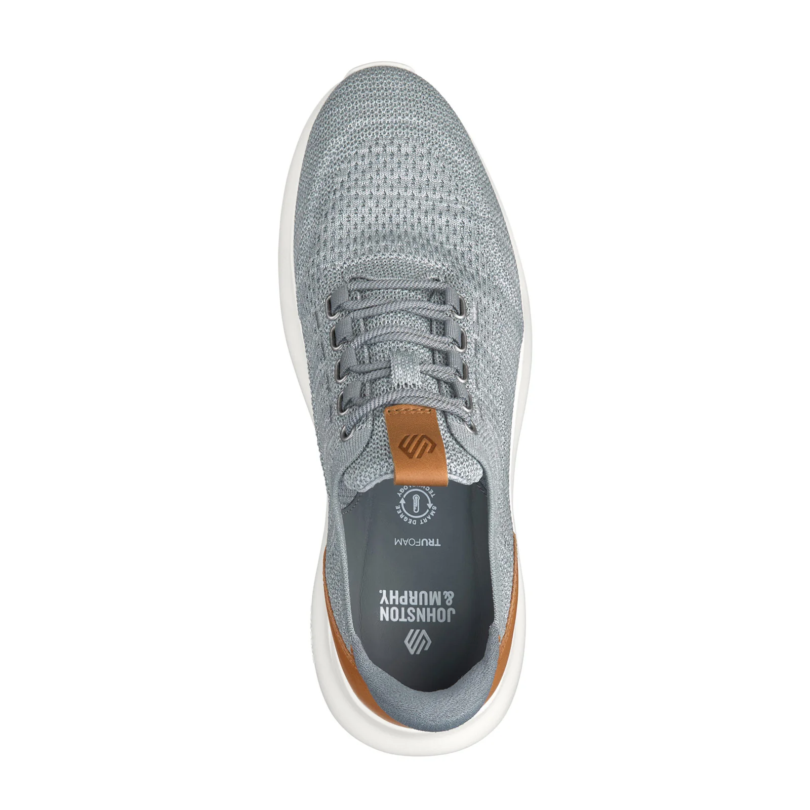 Johnston & Murphy Amherst 2.0 Knit Plain Toe Lace Up (Men) - Gray Heathered Knit - Image 4