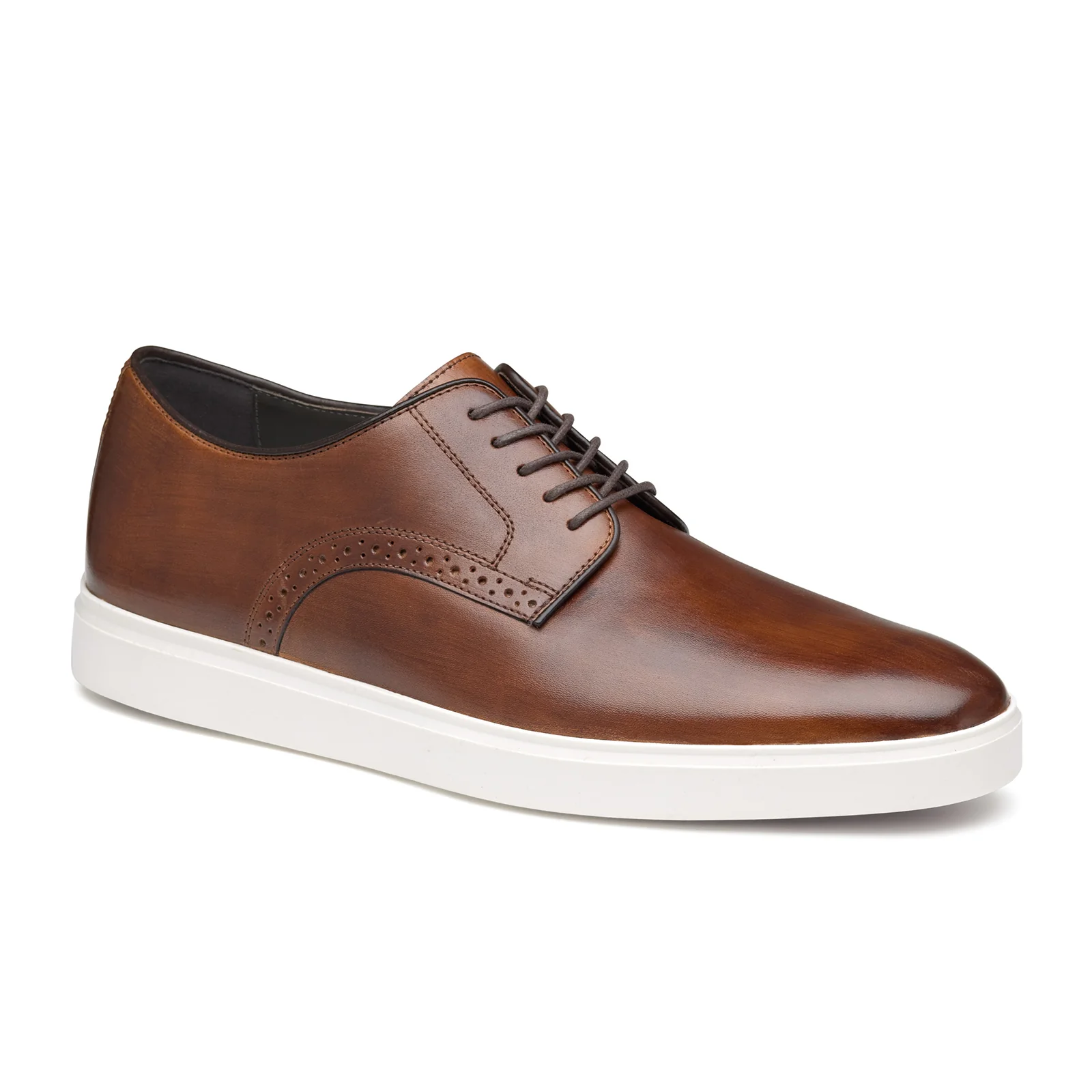 Johnston & Murphy Brody Plain Toe Oxford (Men) - Brown Hand-Stained Full Grain - Image 2