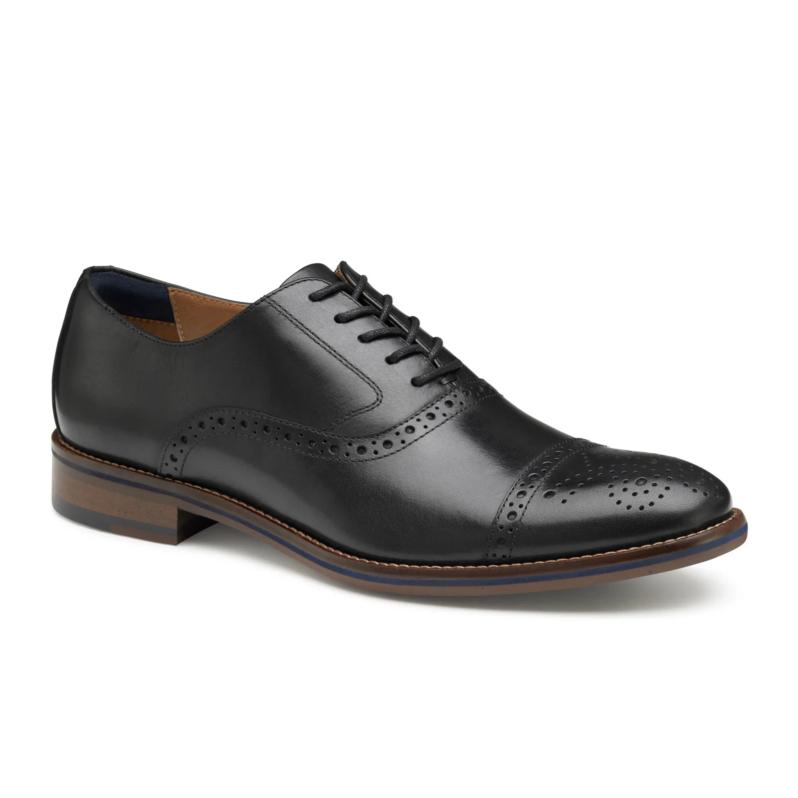 Johnston & Murphy Conard 2.0 Cap Toe Oxford (Men) - Black Full Grain - Image 4
