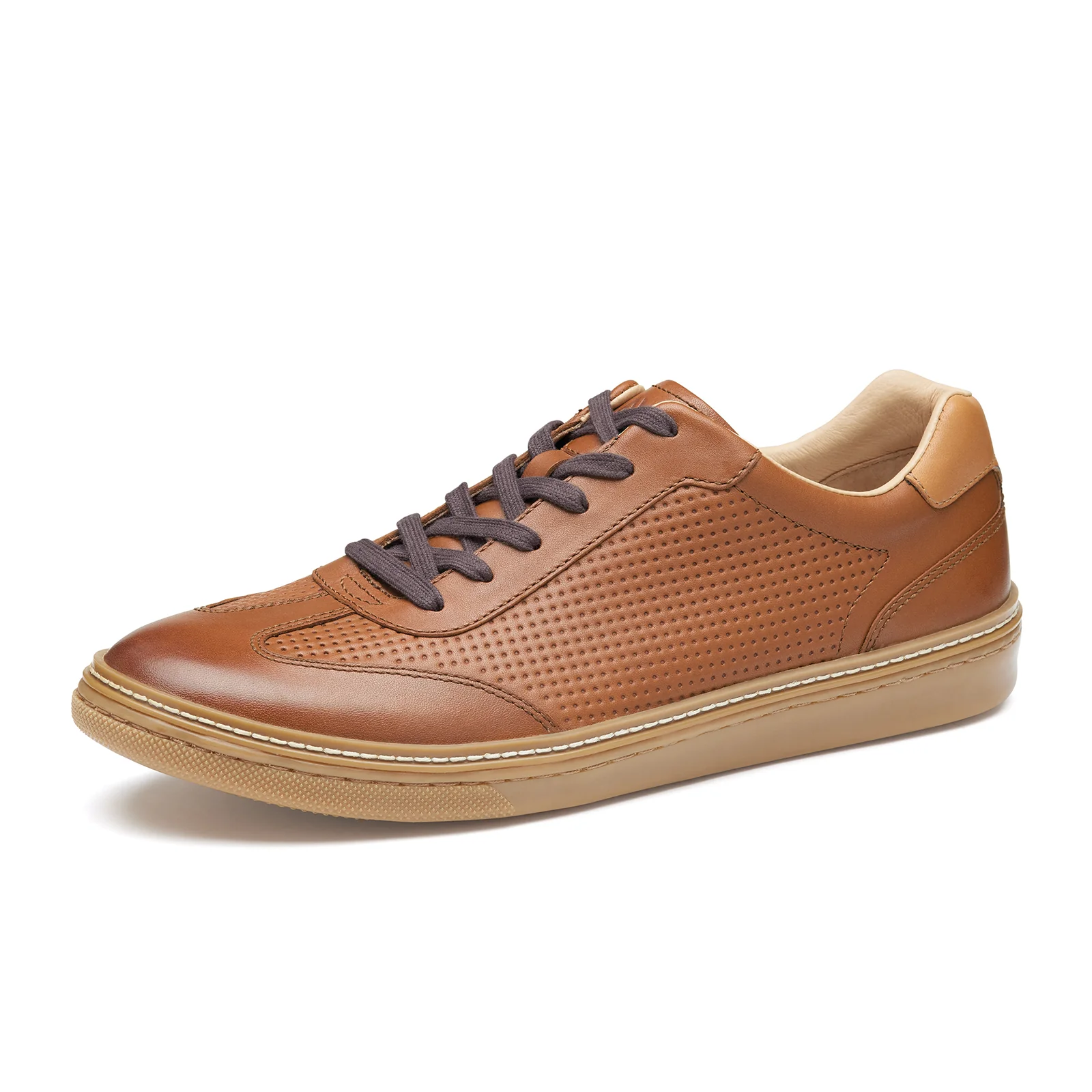 Johnston & Murphy Mcguffey T-Toe Oxford (Men) - Tan Full Grain - Image 2
