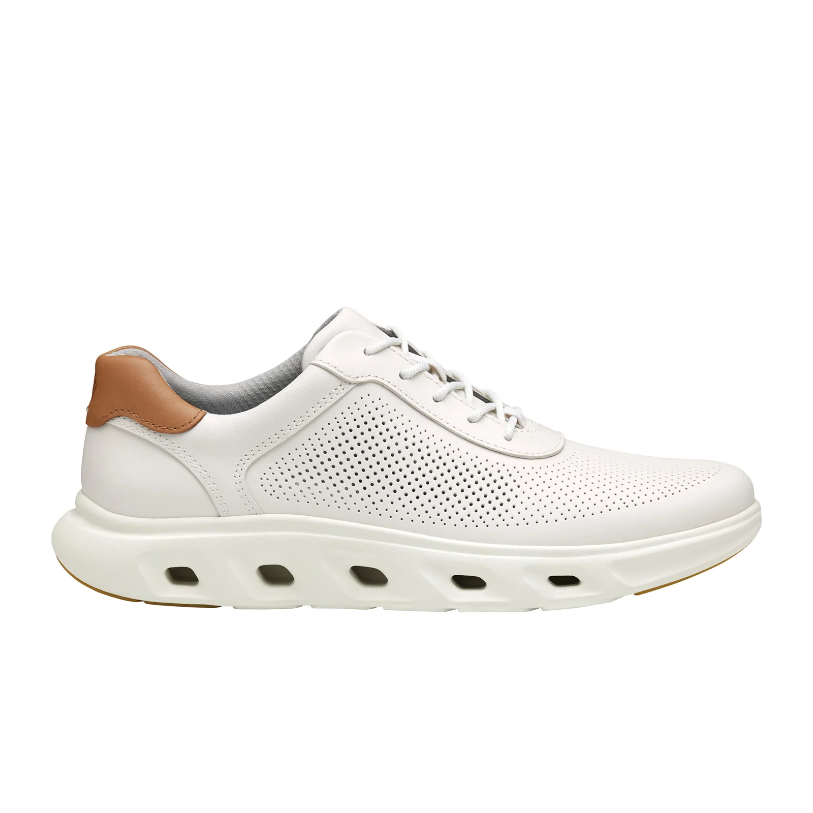 Johnston & Murphy Reactivate U-Throat Sneaker (Men) - White Full Grain