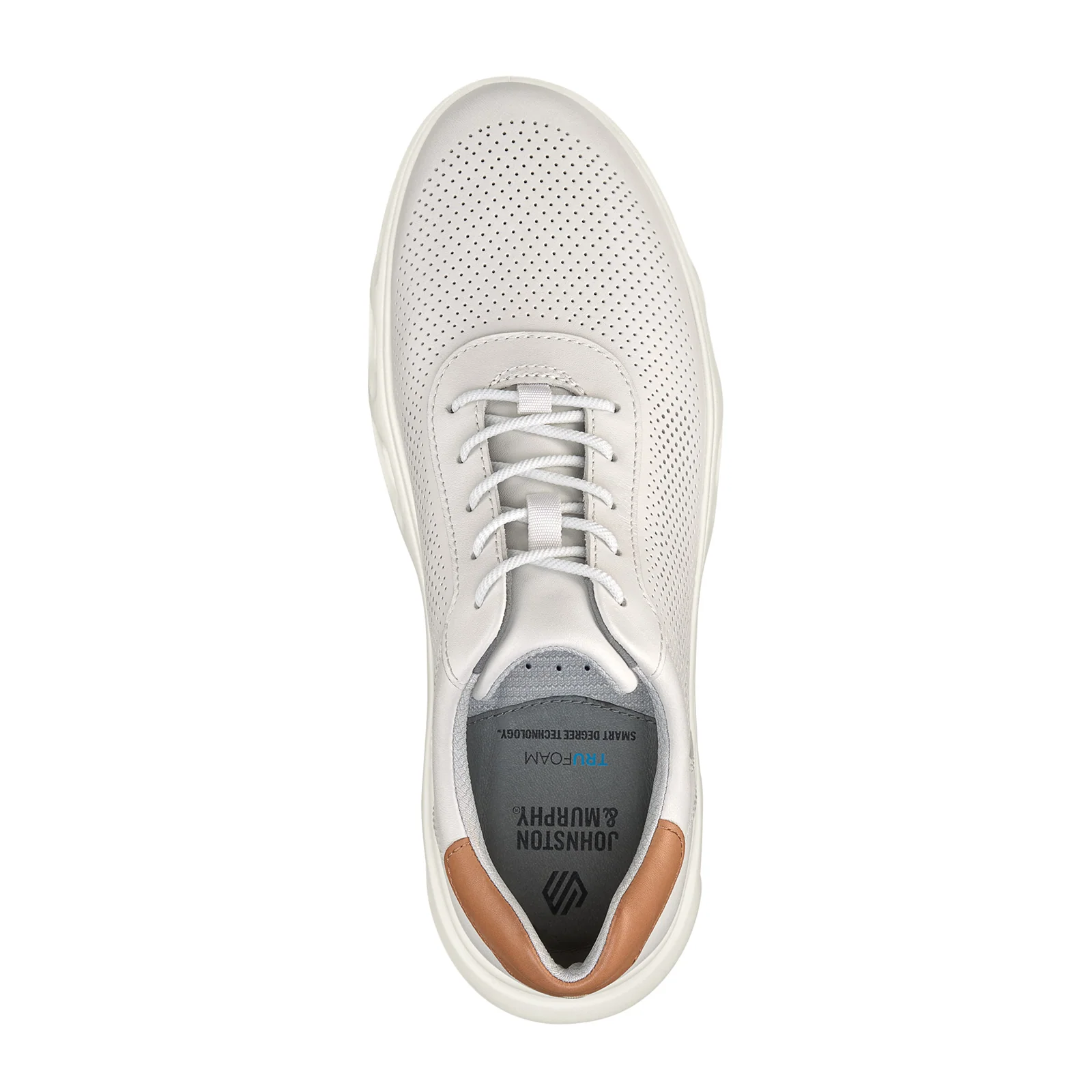 Johnston & Murphy Reactivate U-Throat Sneaker (Men) - White Full Grain - Image 6