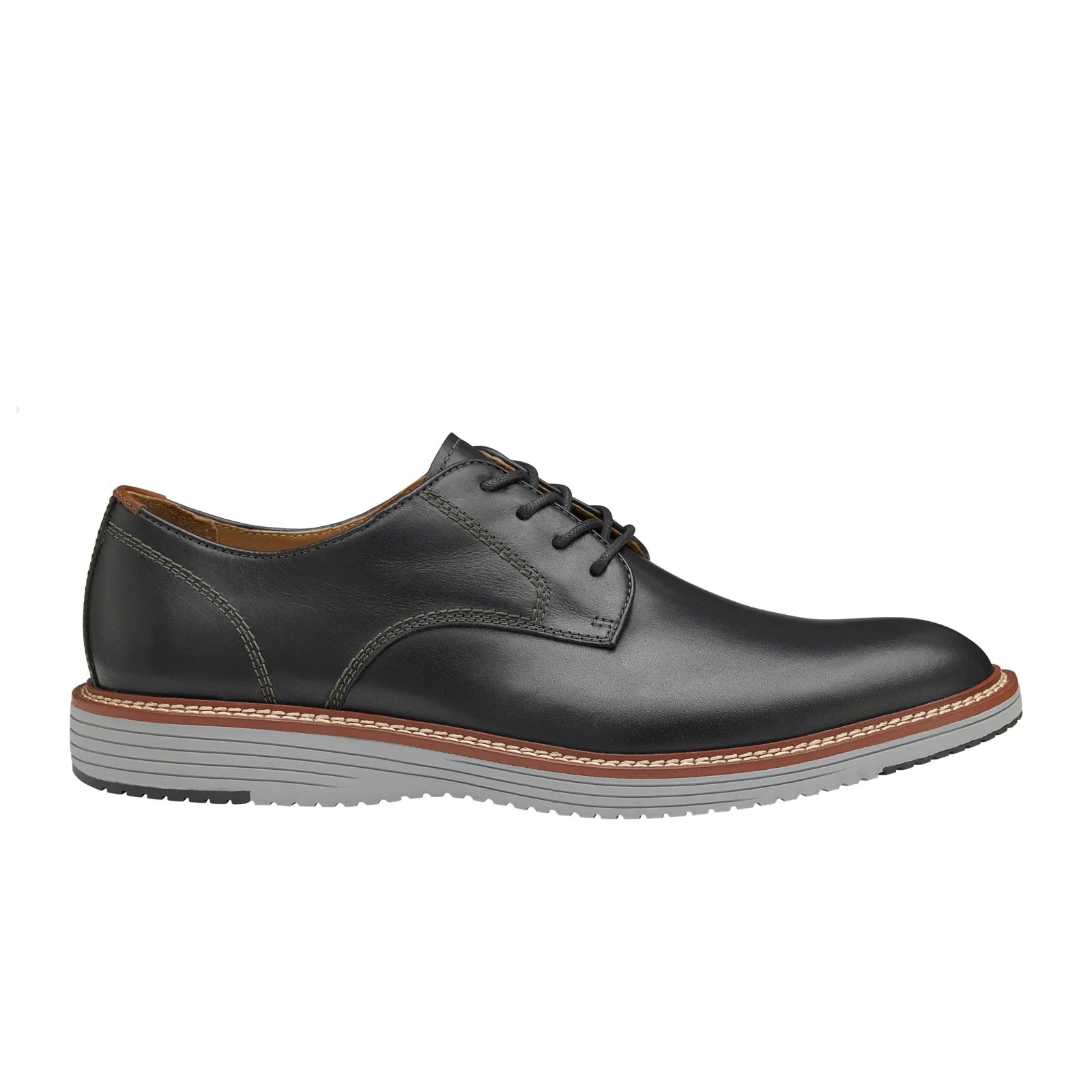 Johnston & Murphy Upton Plain Toe Oxford (Men) - Black Full Grain