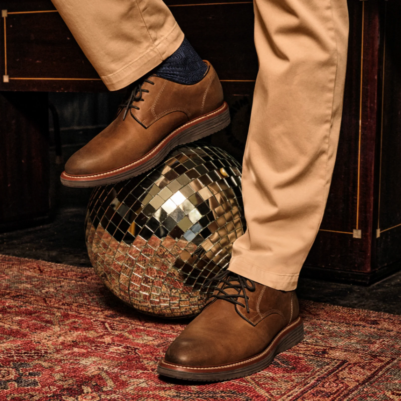 Johnston & Murphy Upton Plain Toe Oxford (Men) - Tan Oiled Full Grain - Image 6